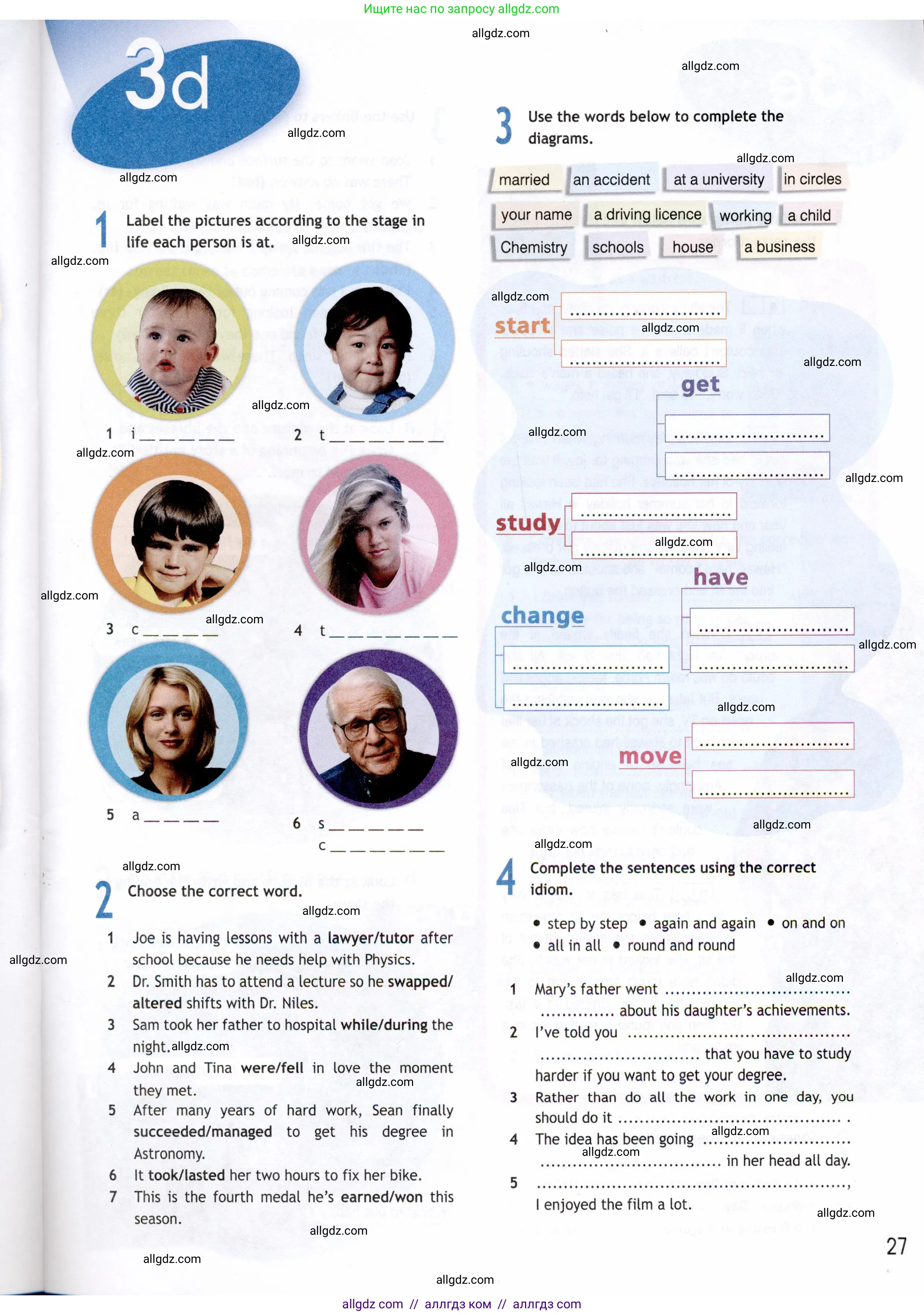 Английский язык (english), 8 класс Рабочая тетрадь (workbook), авторы: Ваулина Юлия Евгеньевна (Vaulina Julia), Дули Дженни (Dooley Jenny), Подоляко Ольга Евгеньевна (Podolyako Olga), Эванс Вирджиния (Evans Virginia), издательство Просвещение, Москва, 2023, бирюзового цвета, страница 27