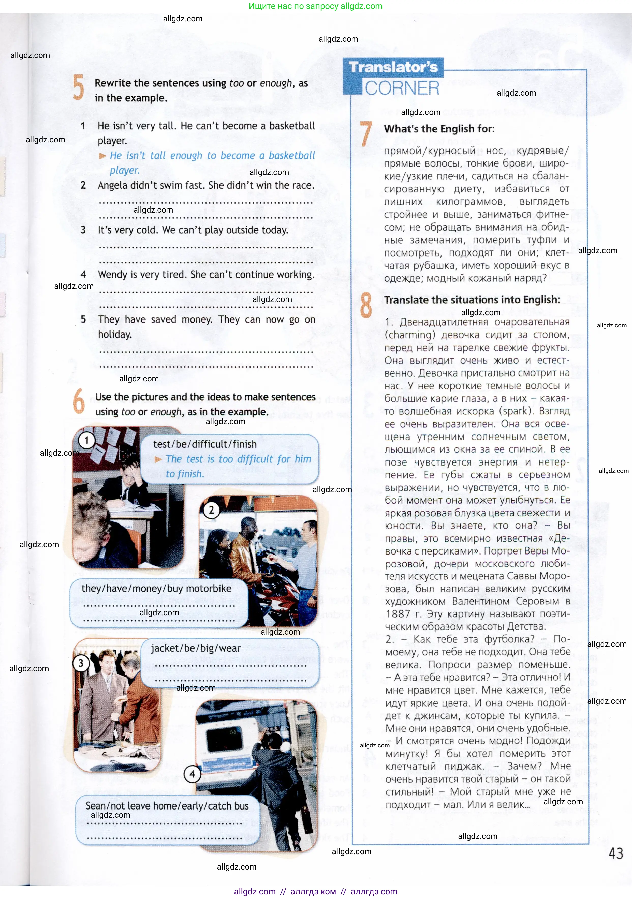 Английский язык (english), 8 класс Рабочая тетрадь (workbook), авторы: Ваулина Юлия Евгеньевна (Vaulina Julia), Дули Дженни (Dooley Jenny), Подоляко Ольга Евгеньевна (Podolyako Olga), Эванс Вирджиния (Evans Virginia), издательство Просвещение, Москва, 2023, бирюзового цвета, страница 43