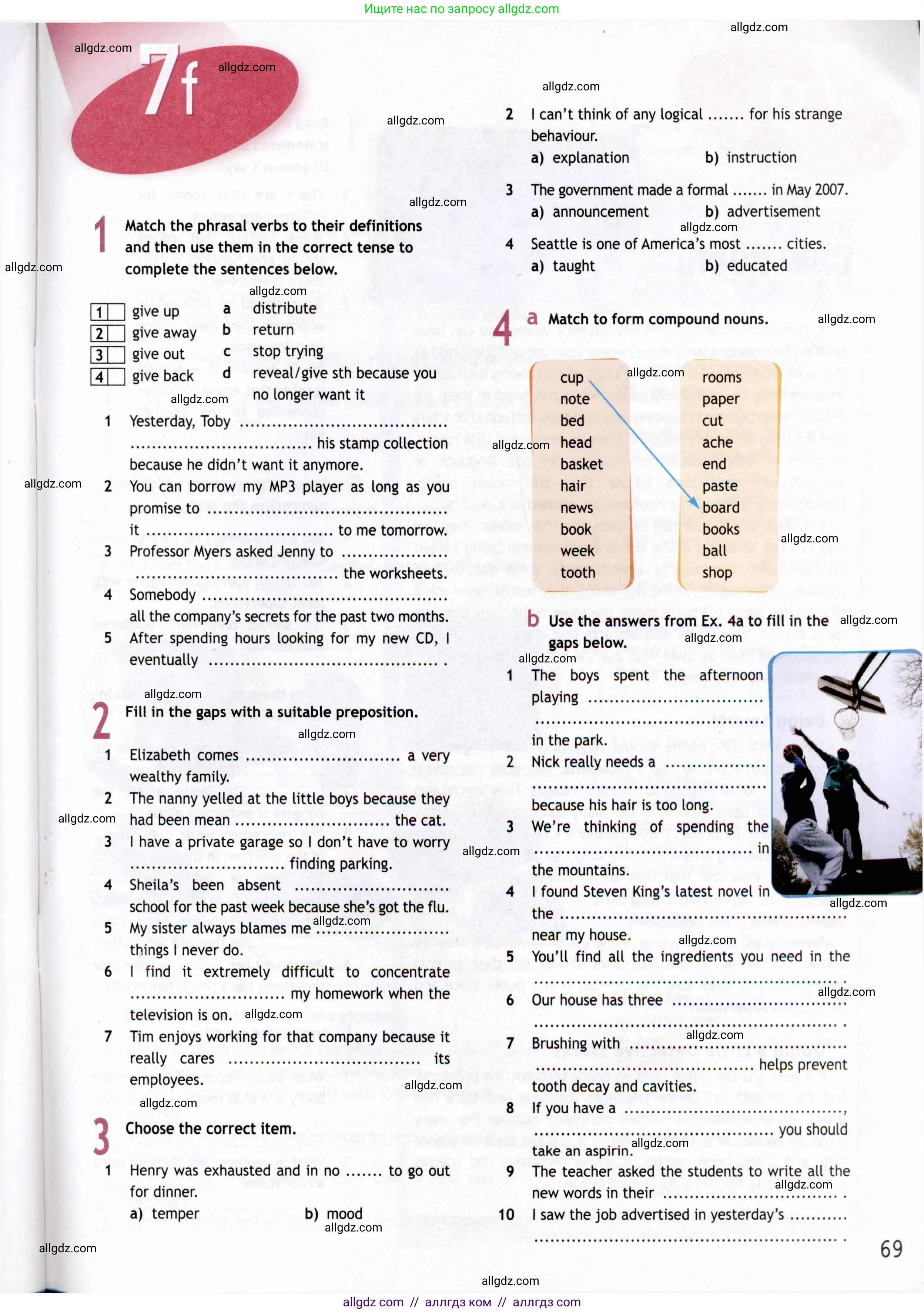 Английский язык (english), 8 класс Рабочая тетрадь (workbook), авторы: Ваулина Юлия Евгеньевна (Vaulina Julia), Дули Дженни (Dooley Jenny), Подоляко Ольга Евгеньевна (Podolyako Olga), Эванс Вирджиния (Evans Virginia), издательство Просвещение, Москва, 2023, бирюзового цвета, страница 69