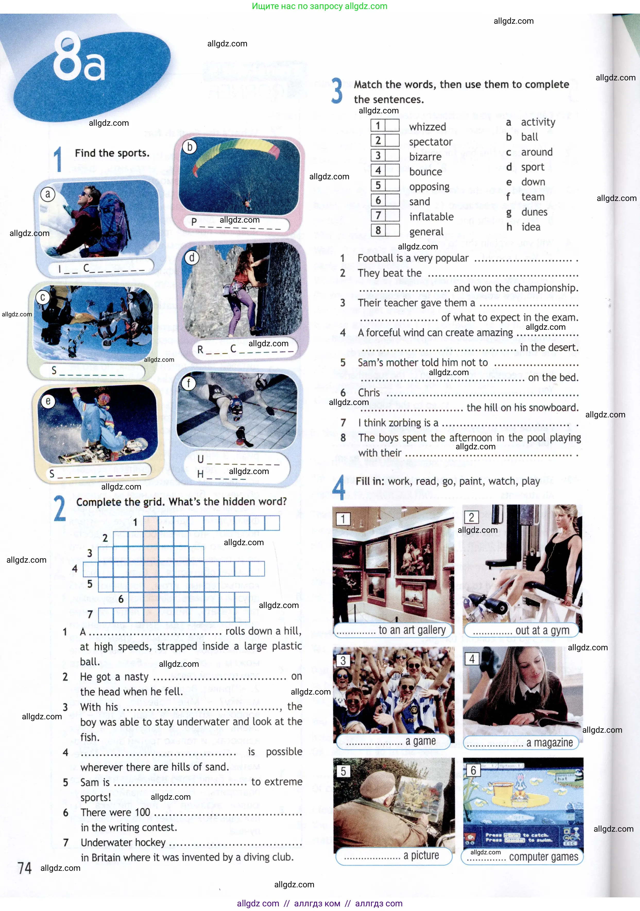 Английский язык (english), 8 класс Рабочая тетрадь (workbook), авторы: Ваулина Юлия Евгеньевна (Vaulina Julia), Дули Дженни (Dooley Jenny), Подоляко Ольга Евгеньевна (Podolyako Olga), Эванс Вирджиния (Evans Virginia), издательство Просвещение, Москва, 2023, бирюзового цвета, страница 74