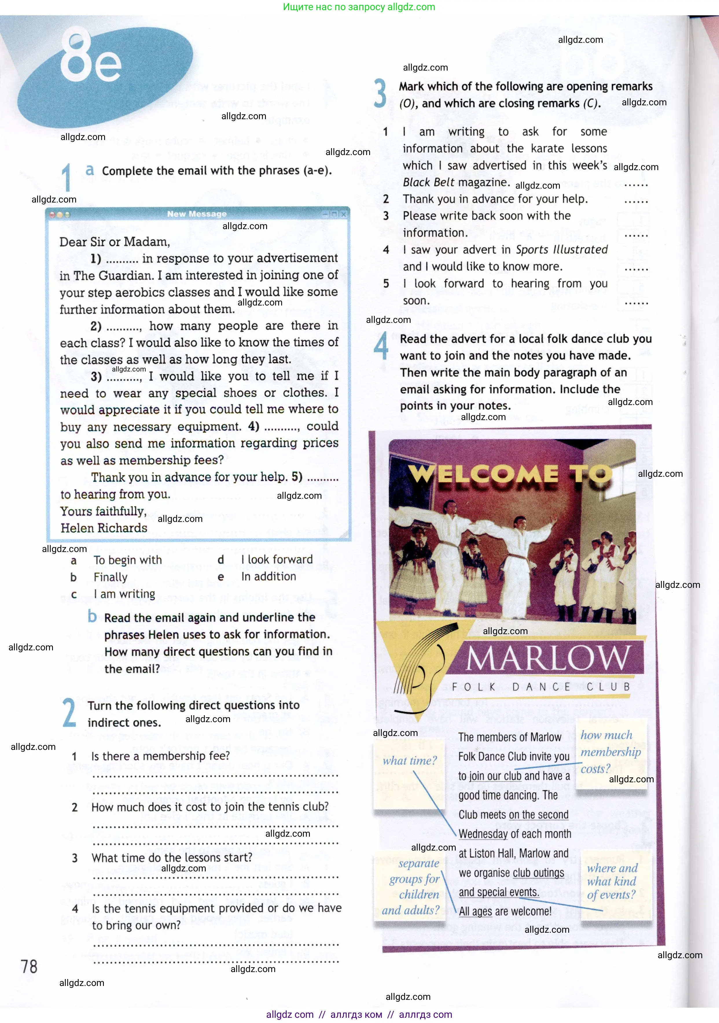 Английский язык (english), 8 класс Рабочая тетрадь (workbook), авторы: Ваулина Юлия Евгеньевна (Vaulina Julia), Дули Дженни (Dooley Jenny), Подоляко Ольга Евгеньевна (Podolyako Olga), Эванс Вирджиния (Evans Virginia), издательство Просвещение, Москва, 2023, бирюзового цвета, страница 78