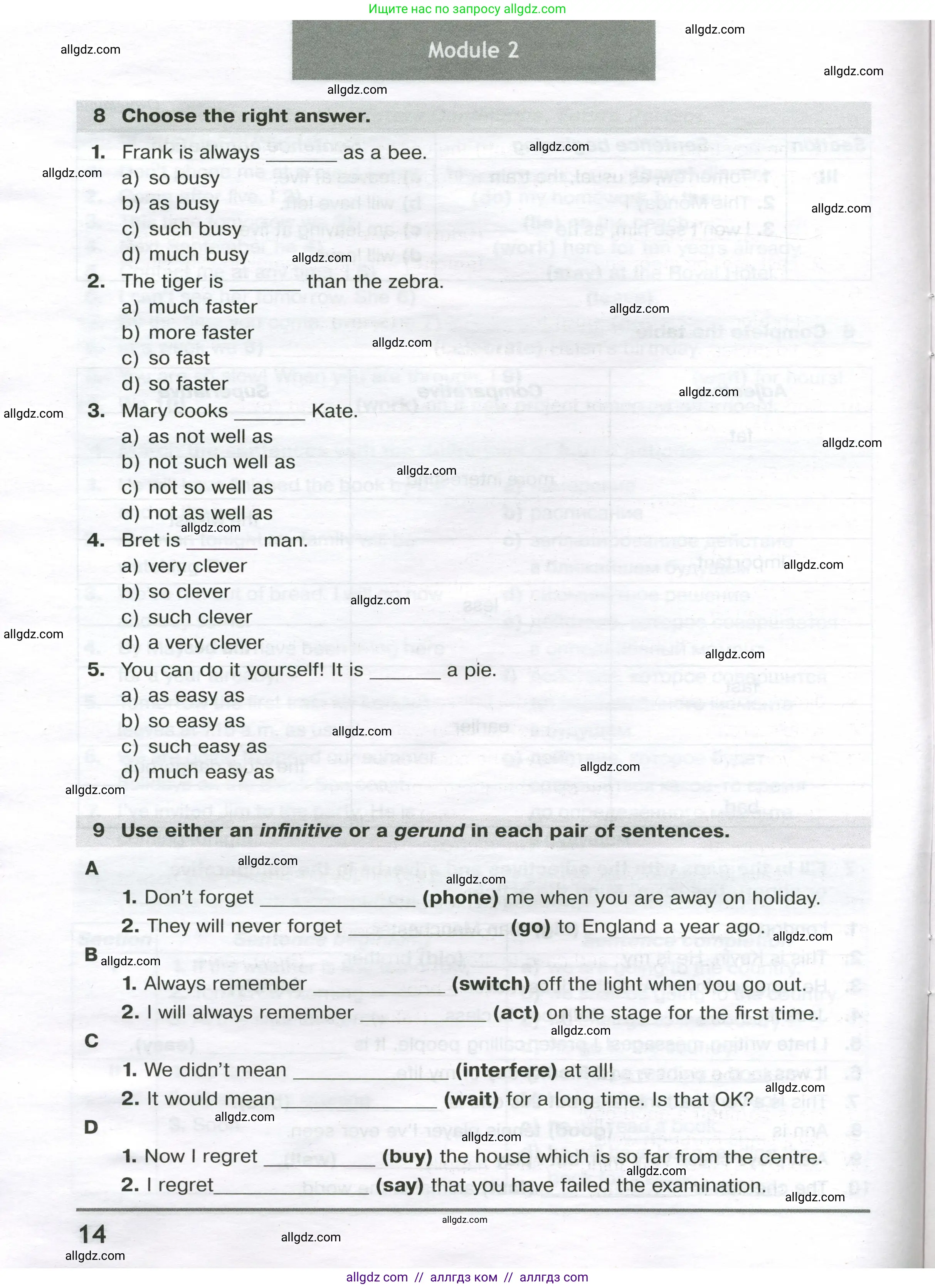 Английский язык (english), 8 класс сборник грамматических упражнений, авторы: Иняшкин Станислав Геннадьевич, Комиссаров Константин Вячеславович, издательство Просвещение, Москва, 2024, белого цвета, страница 14