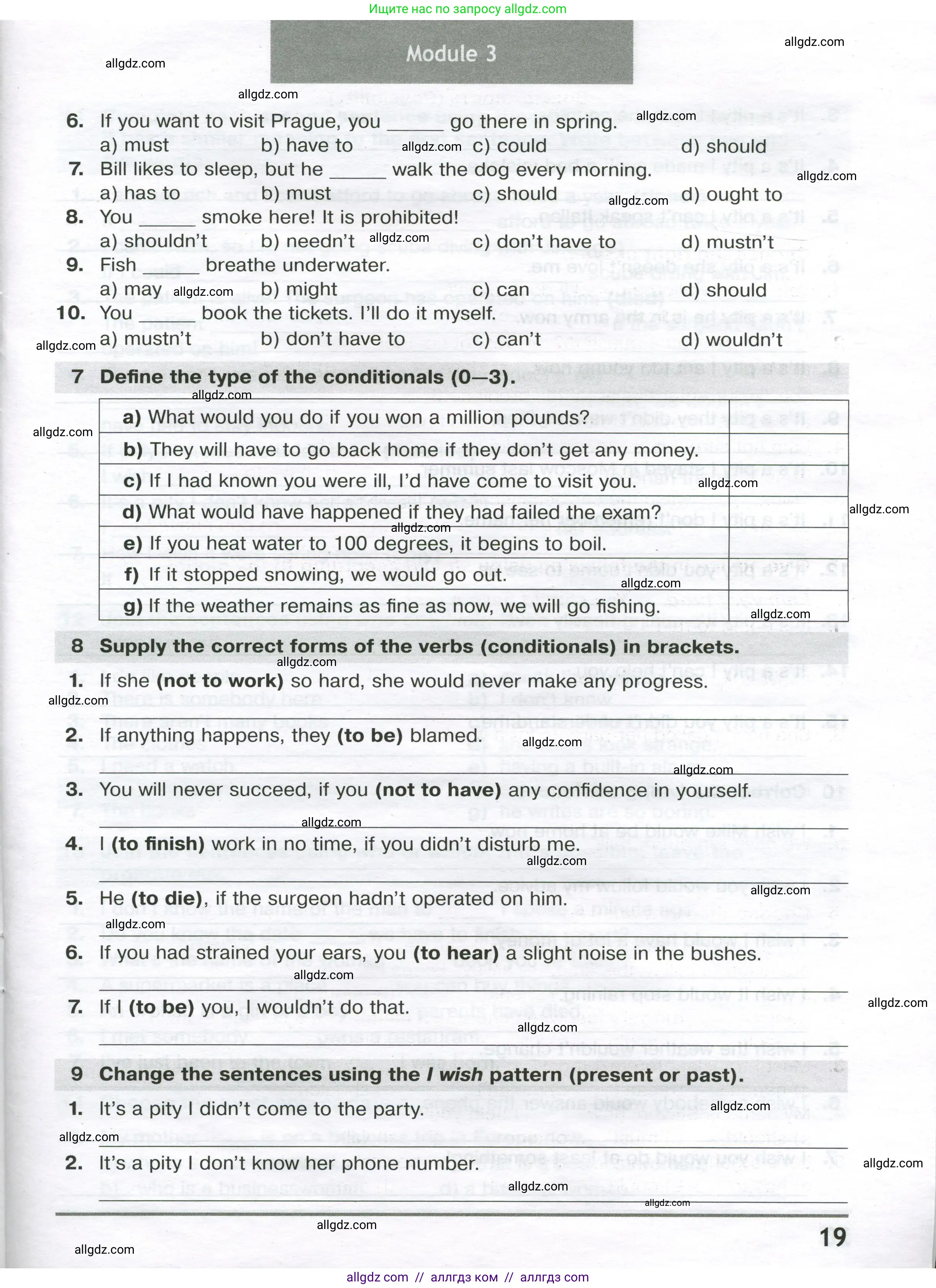 Английский язык (english), 8 класс сборник грамматических упражнений, авторы: Иняшкин Станислав Геннадьевич, Комиссаров Константин Вячеславович, издательство Просвещение, Москва, 2024, белого цвета, страница 19