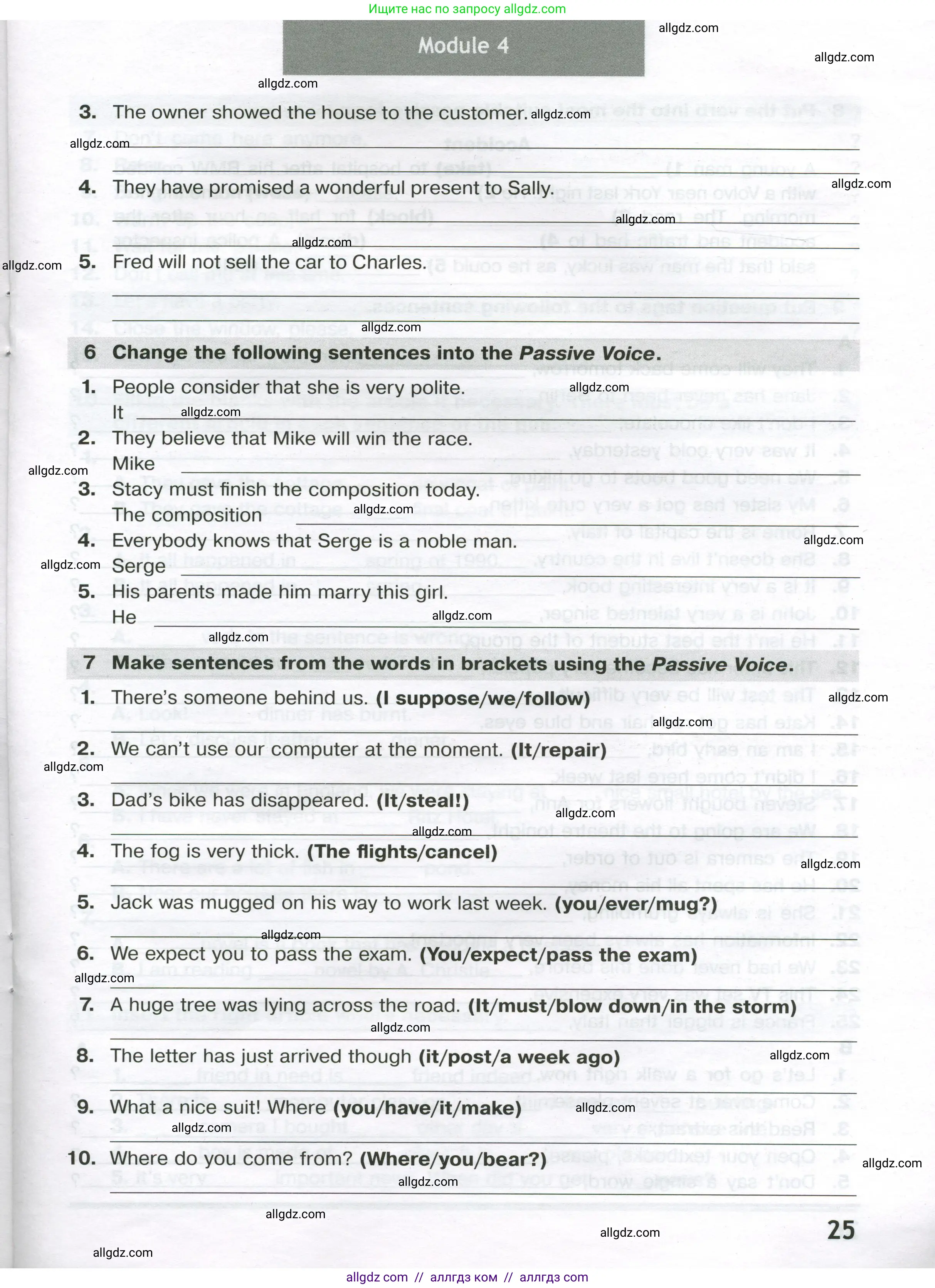 Английский язык (english), 8 класс сборник грамматических упражнений, авторы: Иняшкин Станислав Геннадьевич, Комиссаров Константин Вячеславович, издательство Просвещение, Москва, 2024, белого цвета, страница 25