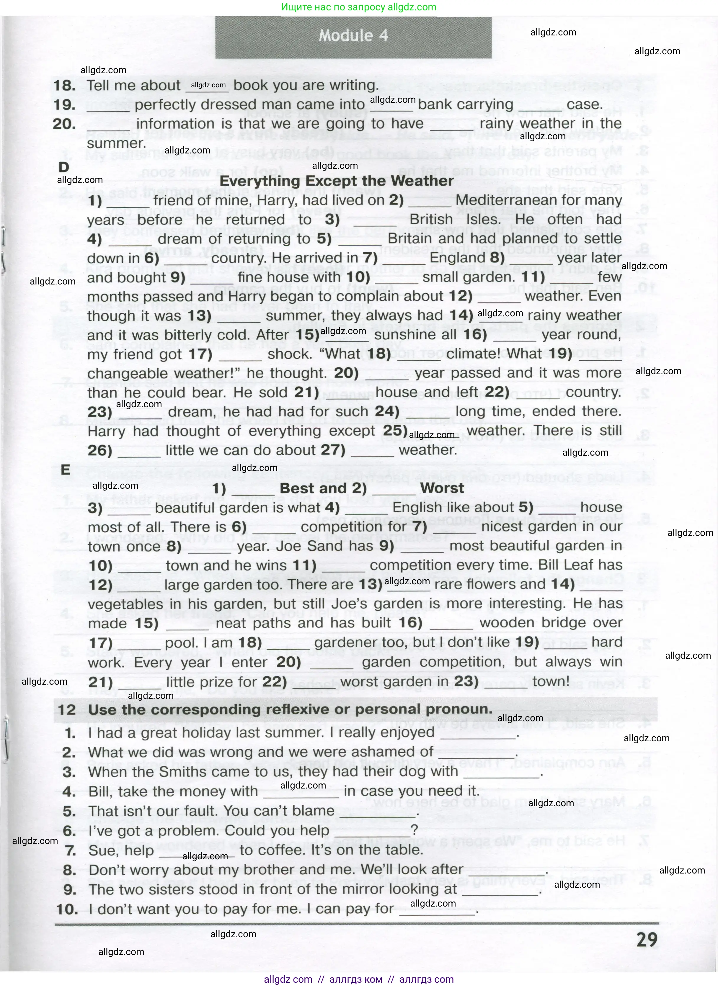 Английский язык (english), 8 класс сборник грамматических упражнений, авторы: Иняшкин Станислав Геннадьевич, Комиссаров Константин Вячеславович, издательство Просвещение, Москва, 2024, белого цвета, страница 29