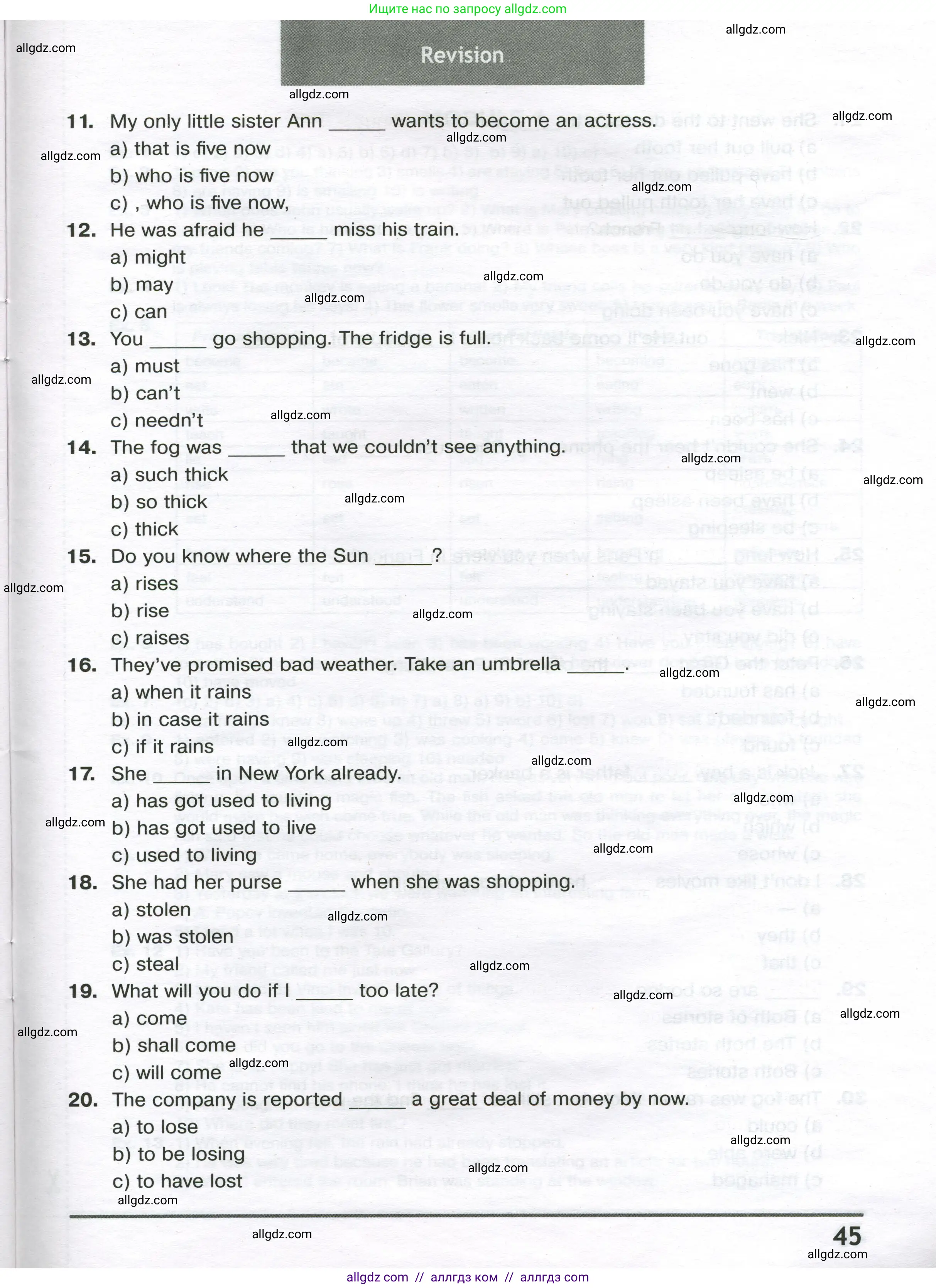 Английский язык (english), 8 класс сборник грамматических упражнений, авторы: Иняшкин Станислав Геннадьевич, Комиссаров Константин Вячеславович, издательство Просвещение, Москва, 2024, белого цвета, страница 45