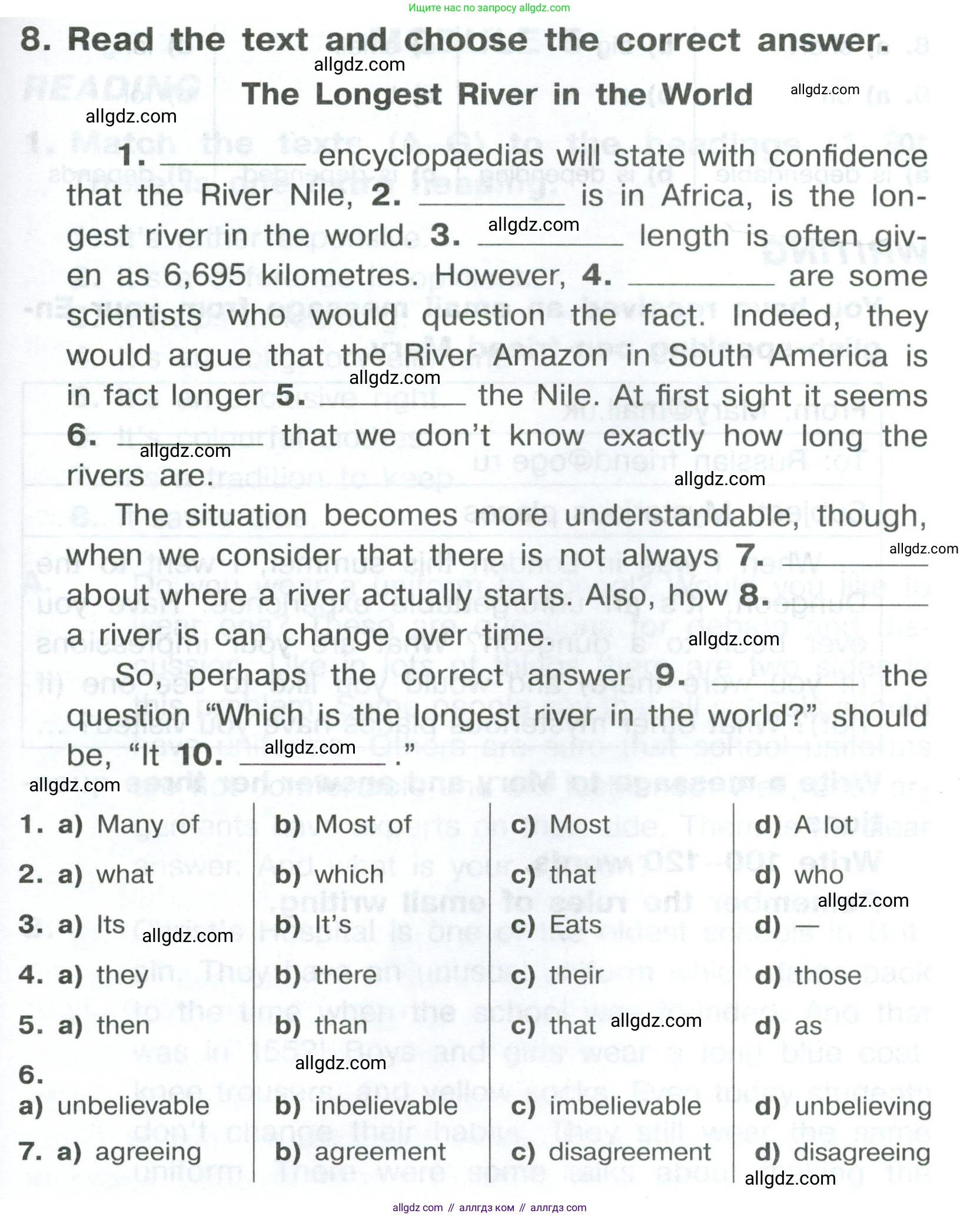 Английский язык (english), 8 класс Тренировочные упражнения в формате ОГЭ (ГИА), авторы: Комиссаров Константин Вячеславович, Кирдяева Ольга Ивановна, издательство Просвещение, Москва, 2024, белого цвета, страница 68, номер 8, Условие 2023-2027