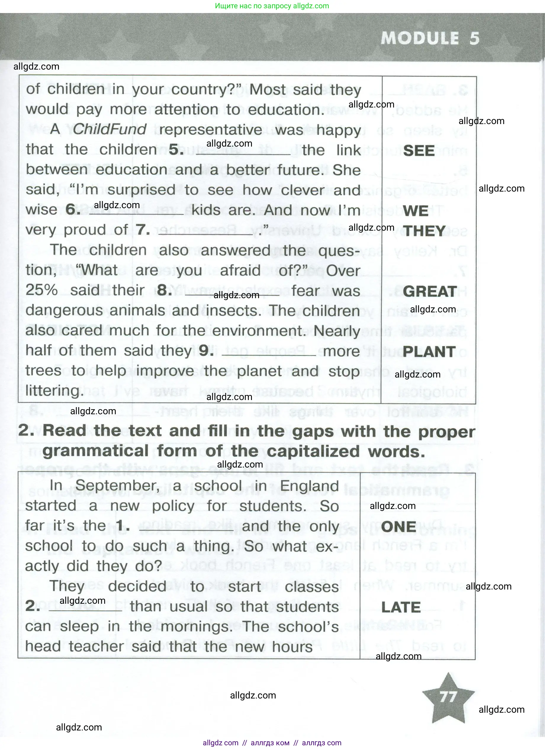 Английский язык (english), 8 класс Тренировочные упражнения в формате ОГЭ (ГИА), авторы: Комиссаров Константин Вячеславович, Кирдяева Ольга Ивановна, издательство Просвещение, Москва, 2024, белого цвета, страница 77