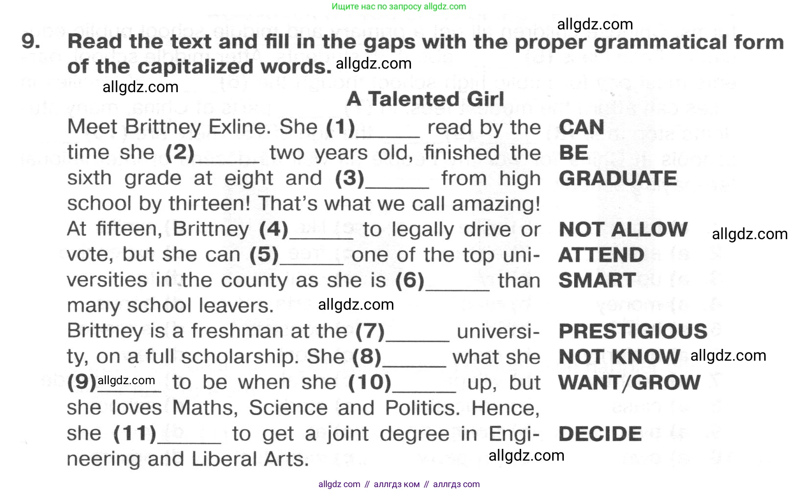 Английский язык (english), 8 класс Тренировочные упражнения в формате ОГЭ (ГИА), авторы: Ваулина Юлия Евгеньевна (Vaulina Julia), Подоляко Ольга Евгеньевна (Podolyako Olga), издательство Просвещение, Москва, 2024, бирюзового цвета, страница 94, номер 9, Условие 2024-2027