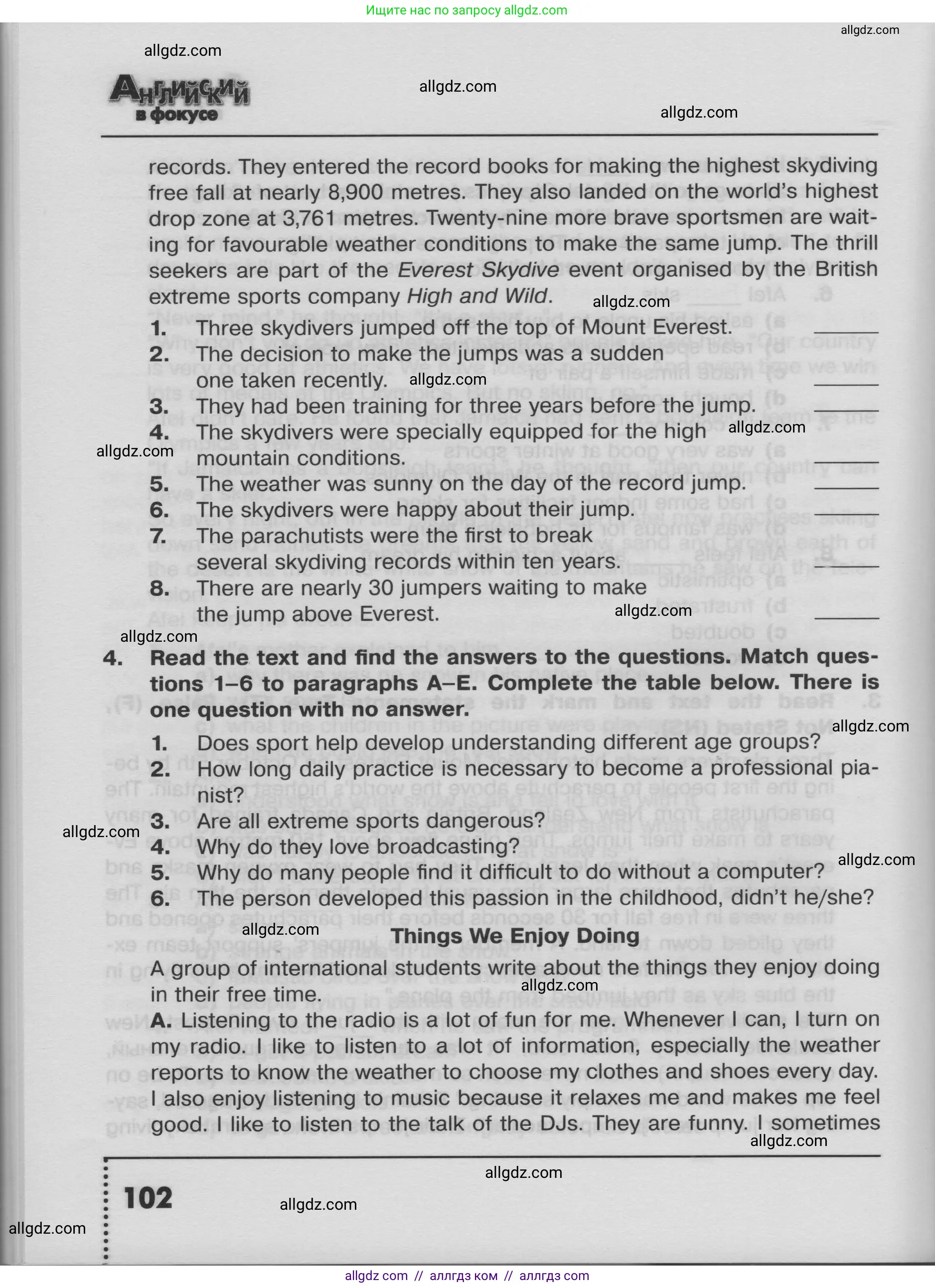 Английский язык (english), 8 класс Тренировочные упражнения в формате ОГЭ (ГИА), авторы: Ваулина Юлия Евгеньевна (Vaulina Julia), Подоляко Ольга Евгеньевна (Podolyako Olga), издательство Просвещение, Москва, 2024, бирюзового цвета, страница 102