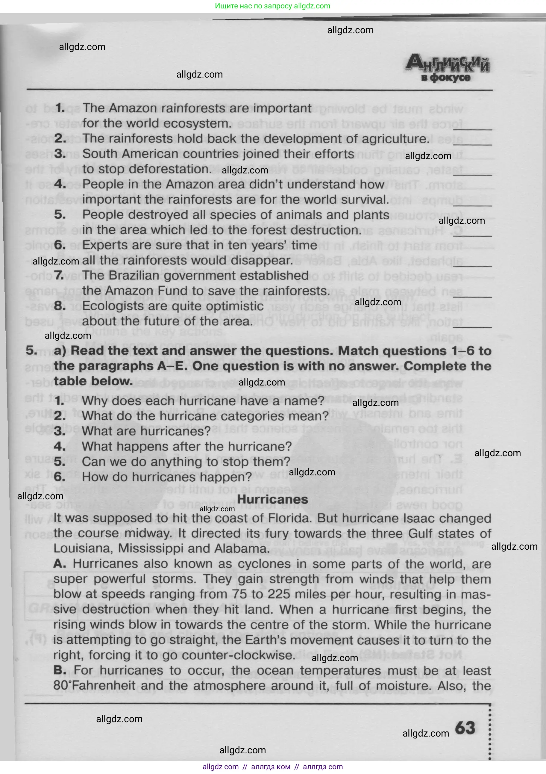 Английский язык (english), 8 класс Тренировочные упражнения в формате ОГЭ (ГИА), авторы: Ваулина Юлия Евгеньевна (Vaulina Julia), Подоляко Ольга Евгеньевна (Podolyako Olga), издательство Просвещение, Москва, 2024, бирюзового цвета, страница 63