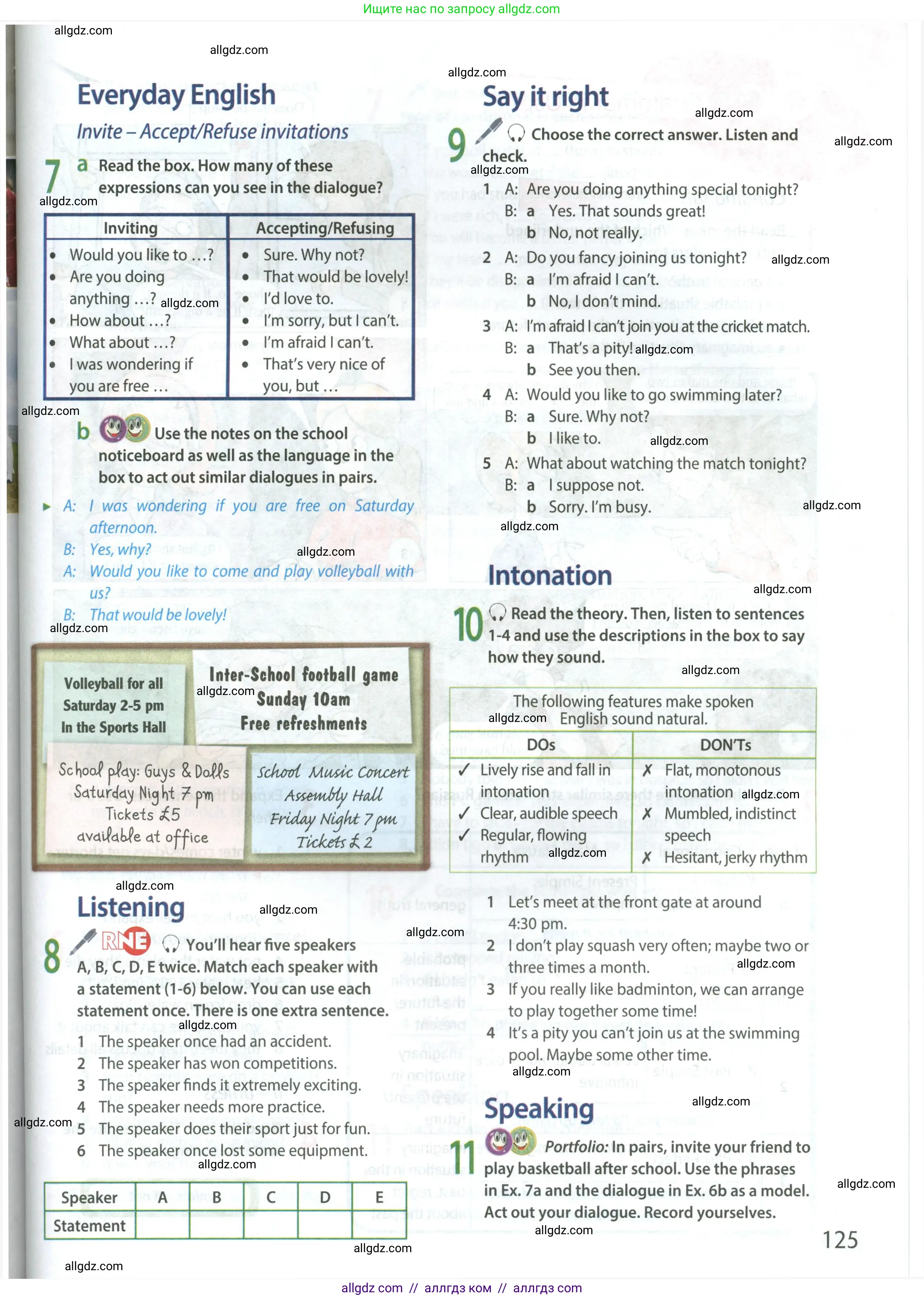 Английский язык (english), 8 класс Учебник (Student's book), авторы: Ваулина Юлия Евгеньевна (Vaulina Julia), Дули Дженни (Dooley Jenny), Подоляко Ольга Евгеньевна (Podolyako Olga), Эванс Вирджиния (Evans Virginia), издательство Просвещение, Москва, 2023, бирюзового цвета, страница 125