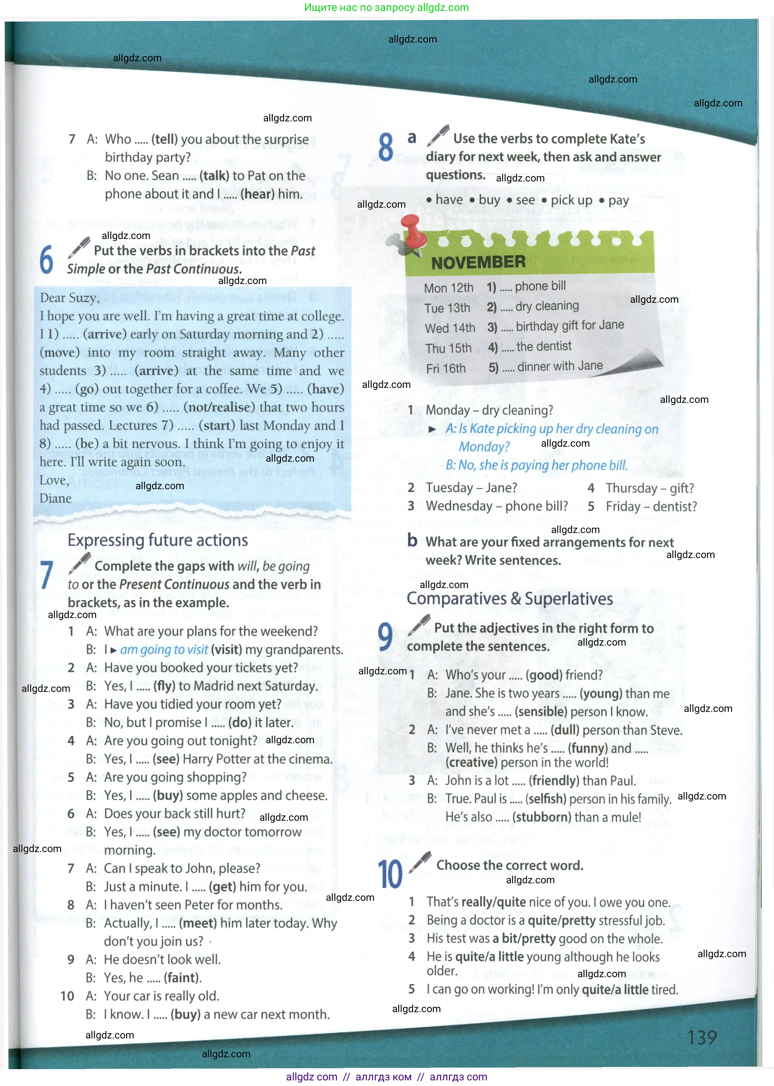 Английский язык (english), 8 класс Учебник (Student's book), авторы: Ваулина Юлия Евгеньевна (Vaulina Julia), Дули Дженни (Dooley Jenny), Подоляко Ольга Евгеньевна (Podolyako Olga), Эванс Вирджиния (Evans Virginia), издательство Просвещение, Москва, 2023, бирюзового цвета, страница 139