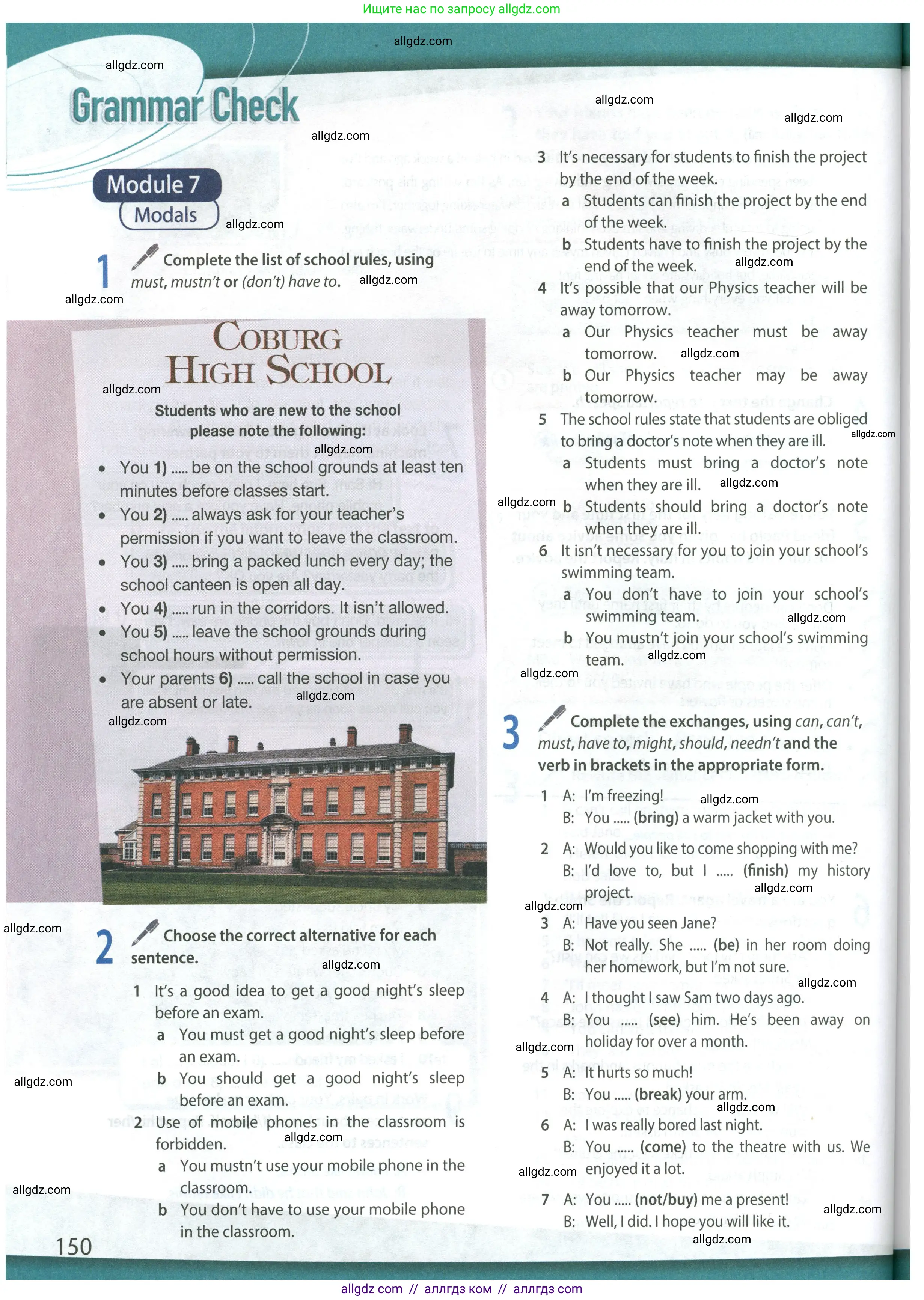 Английский язык (english), 8 класс Учебник (Student's book), авторы: Ваулина Юлия Евгеньевна (Vaulina Julia), Дули Дженни (Dooley Jenny), Подоляко Ольга Евгеньевна (Podolyako Olga), Эванс Вирджиния (Evans Virginia), издательство Просвещение, Москва, 2023, бирюзового цвета, страница 150