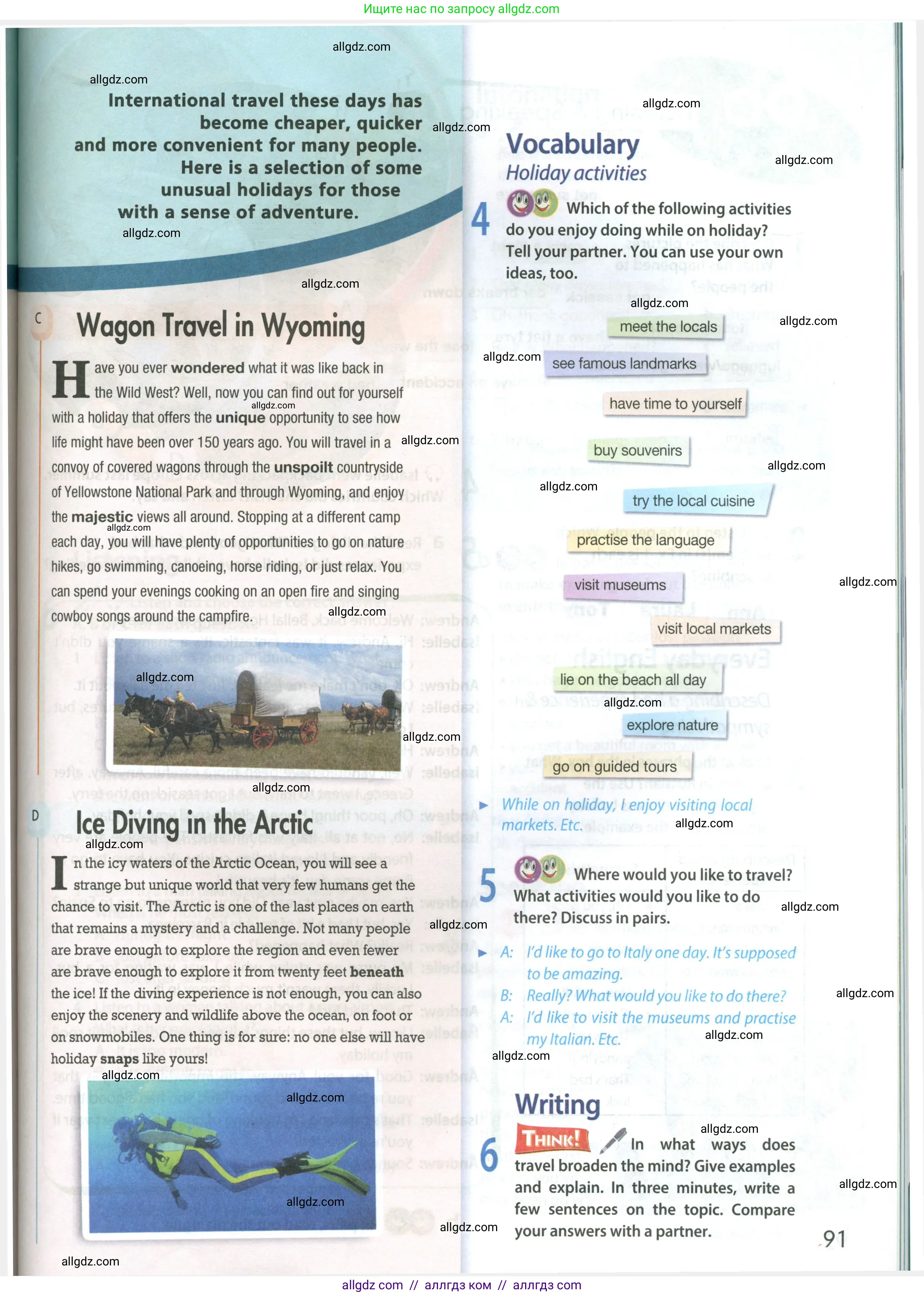 Английский язык (english), 8 класс Учебник (Student's book), авторы: Ваулина Юлия Евгеньевна (Vaulina Julia), Дули Дженни (Dooley Jenny), Подоляко Ольга Евгеньевна (Podolyako Olga), Эванс Вирджиния (Evans Virginia), издательство Просвещение, Москва, 2023, бирюзового цвета, страница 91