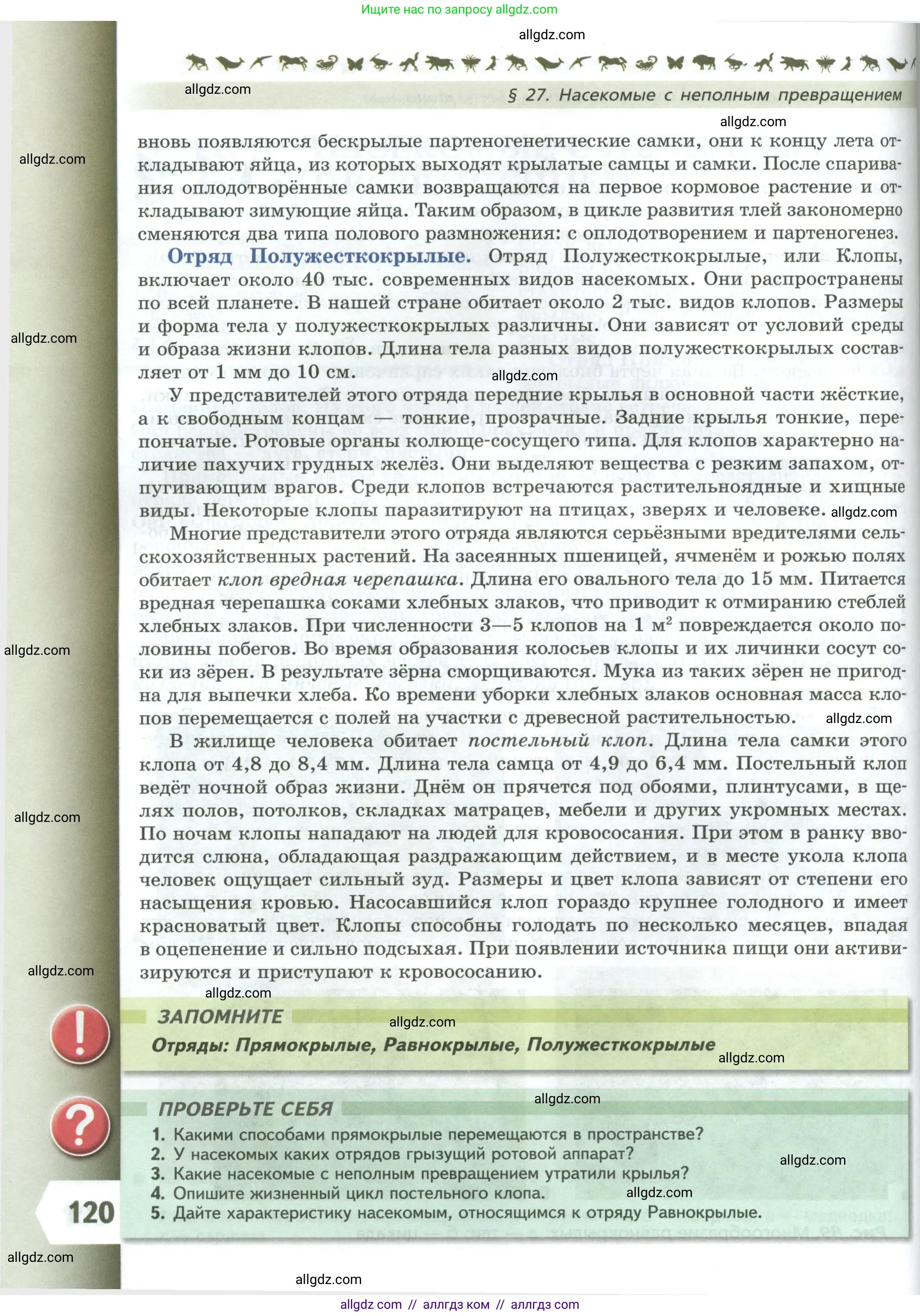 Биология, 8 класс Учебник, авторы: Пасечник Владимир Васильевич, Суматохин Сергей Витальевич, Гапонюк Зоя Георгиевна, издательство Просвещение, Москва, 2023, белого цвета, страница 120
