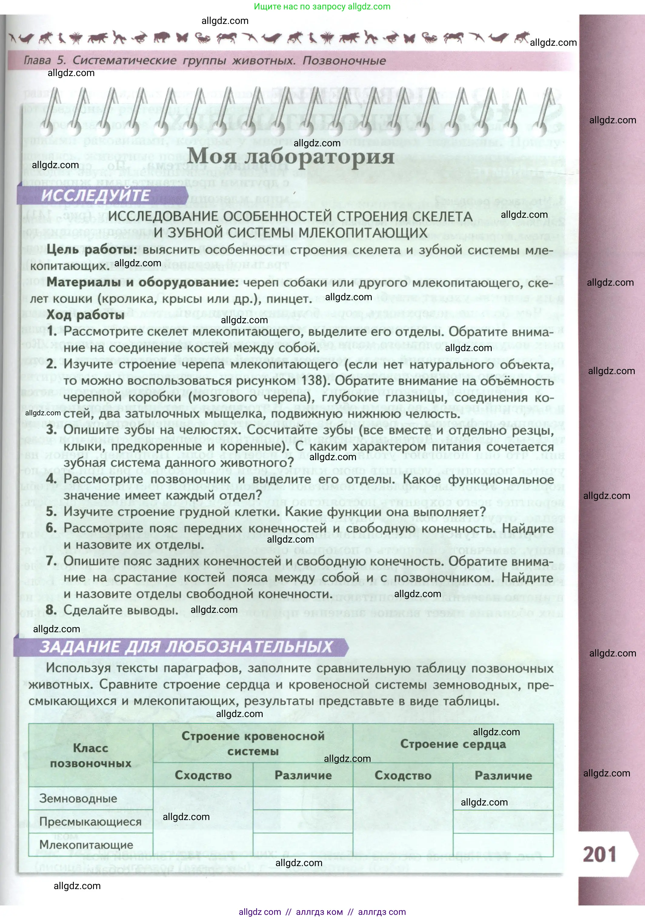 Биология, 8 класс Учебник, авторы: Пасечник Владимир Васильевич, Суматохин Сергей Витальевич, Гапонюк Зоя Георгиевна, издательство Просвещение, Москва, 2023, белого цвета, страница 201