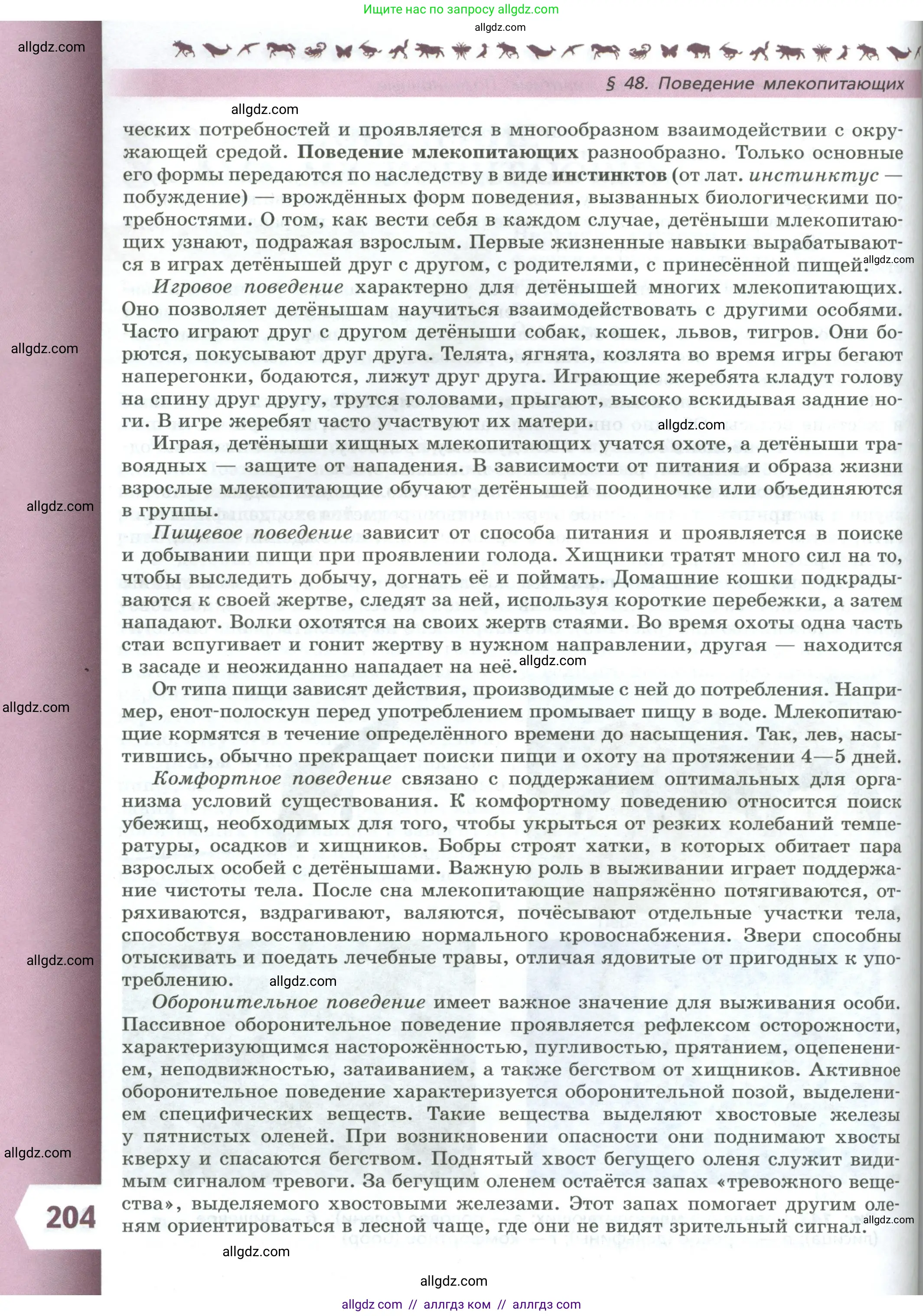 Биология, 8 класс Учебник, авторы: Пасечник Владимир Васильевич, Суматохин Сергей Витальевич, Гапонюк Зоя Георгиевна, издательство Просвещение, Москва, 2023, белого цвета, страница 204