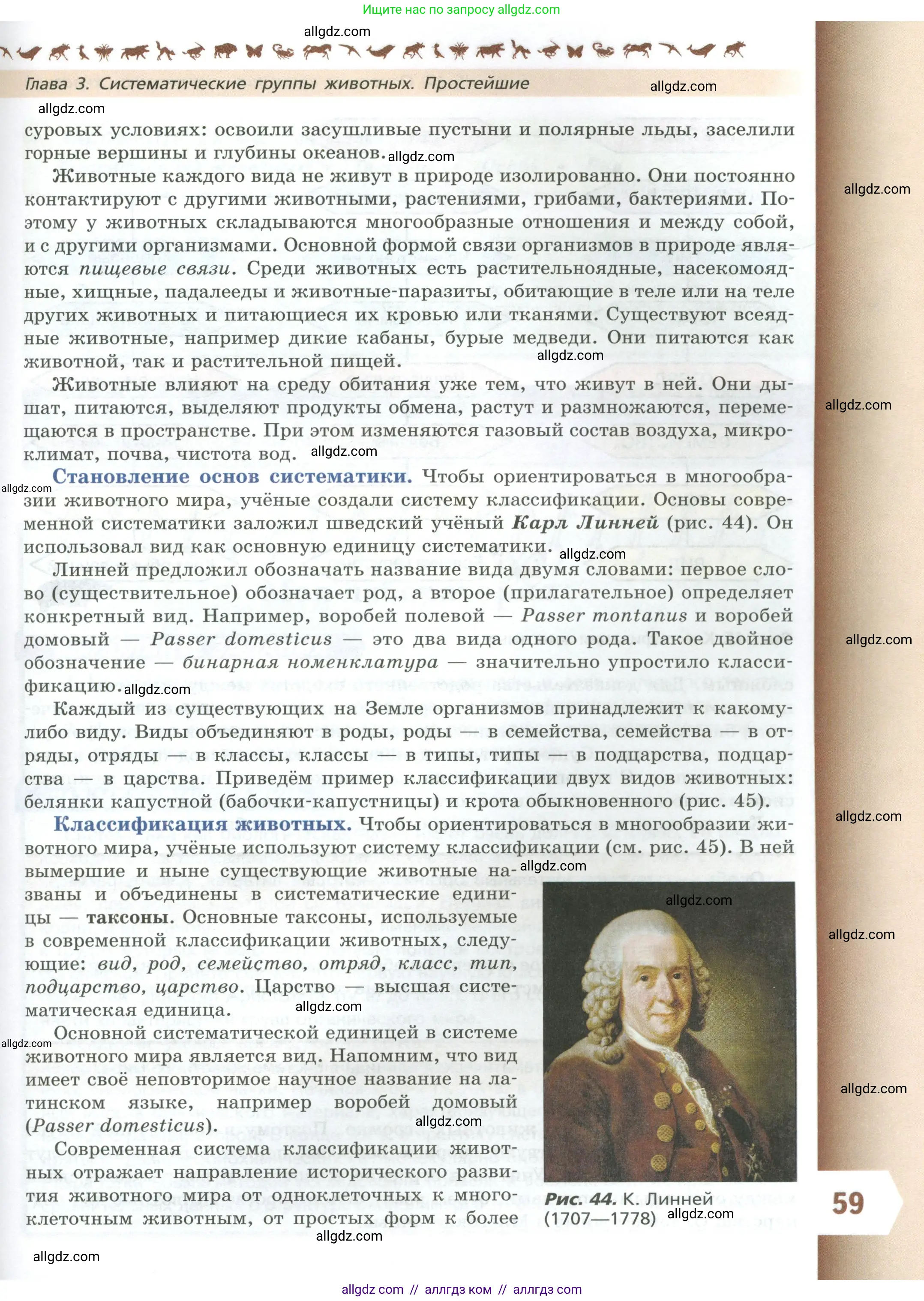 Биология, 8 класс Учебник, авторы: Пасечник Владимир Васильевич, Суматохин Сергей Витальевич, Гапонюк Зоя Георгиевна, издательство Просвещение, Москва, 2023, белого цвета, страница 59