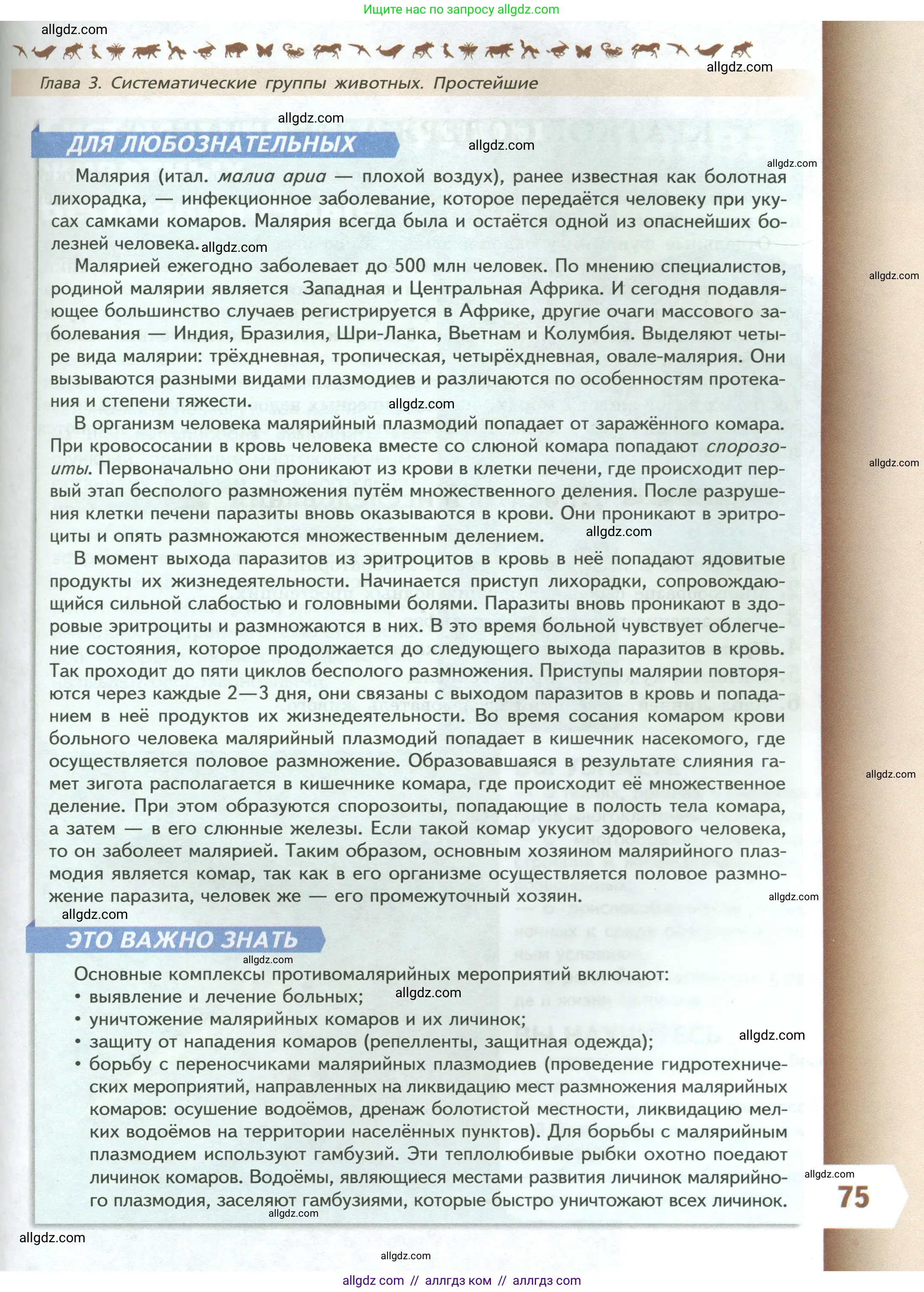 Биология, 8 класс Учебник, авторы: Пасечник Владимир Васильевич, Суматохин Сергей Витальевич, Гапонюк Зоя Георгиевна, издательство Просвещение, Москва, 2023, белого цвета, страница 75