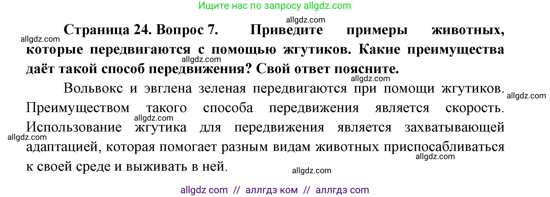 Биология, 8 класс Учебник, авторы: Пасечник Владимир Васильевич, Суматохин Сергей Витальевич, Гапонюк Зоя Георгиевна, издательство Просвещение, Москва, 2023, белого цвета, страница 24, номер 7, Решение