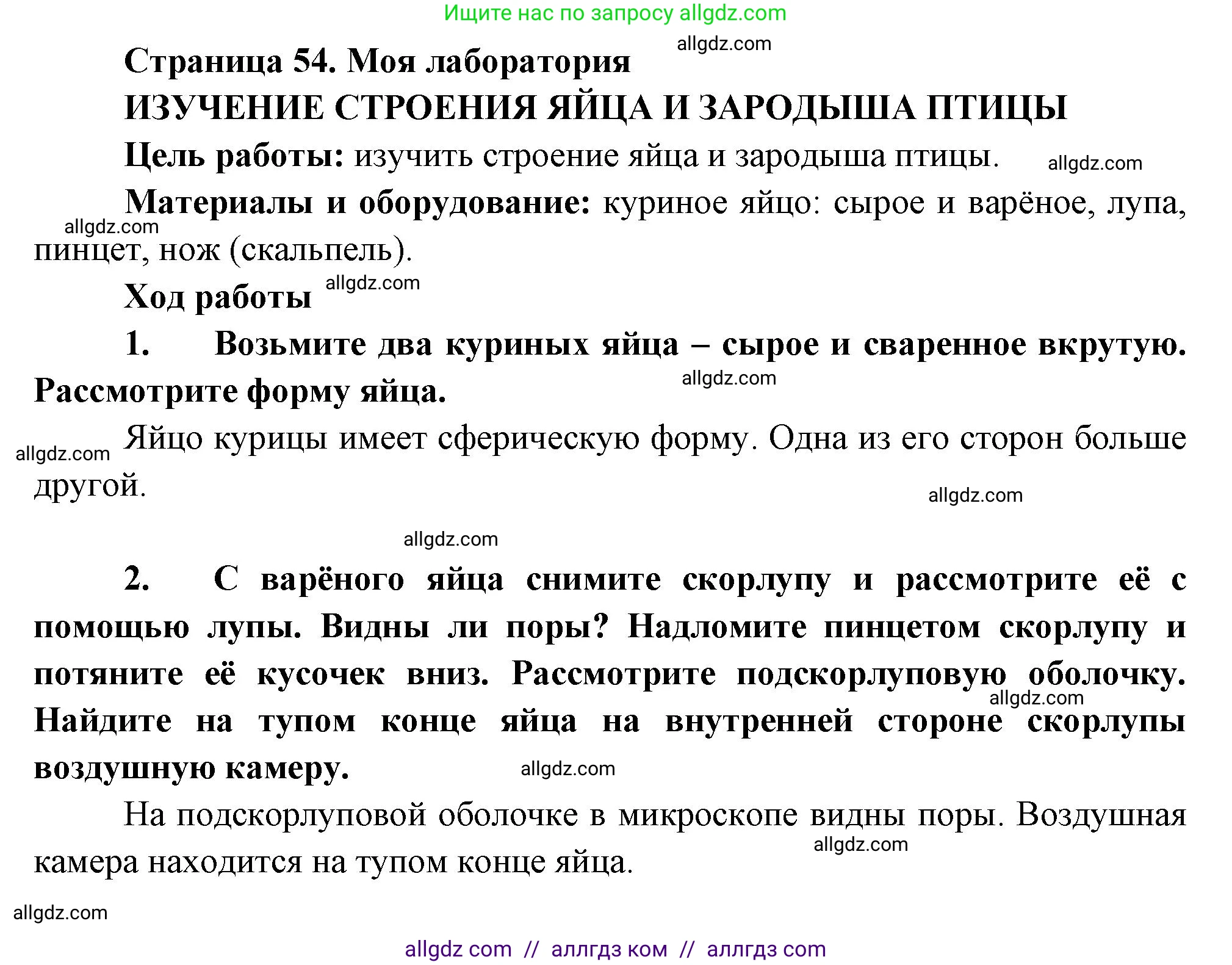 Биология, 8 класс Учебник, авторы: Пасечник Владимир Васильевич, Суматохин Сергей Витальевич, Гапонюк Зоя Георгиевна, издательство Просвещение, Москва, 2023, белого цвета, страница 54, Решение