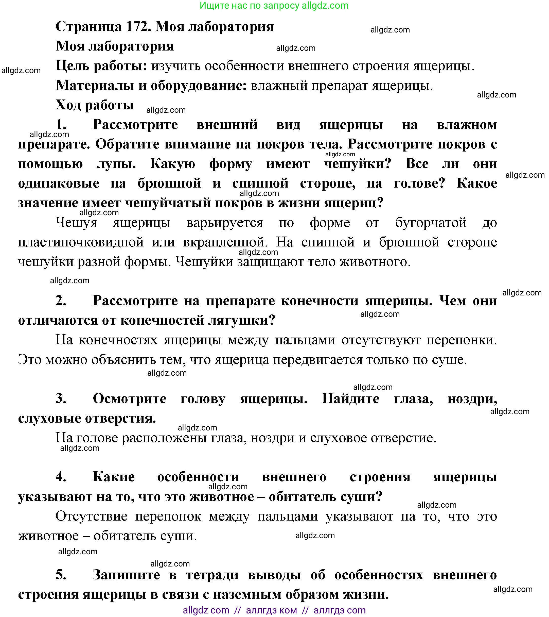 Биология, 8 класс Учебник, авторы: Пасечник Владимир Васильевич, Суматохин Сергей Витальевич, Гапонюк Зоя Георгиевна, издательство Просвещение, Москва, 2023, белого цвета, страница 172, Решение