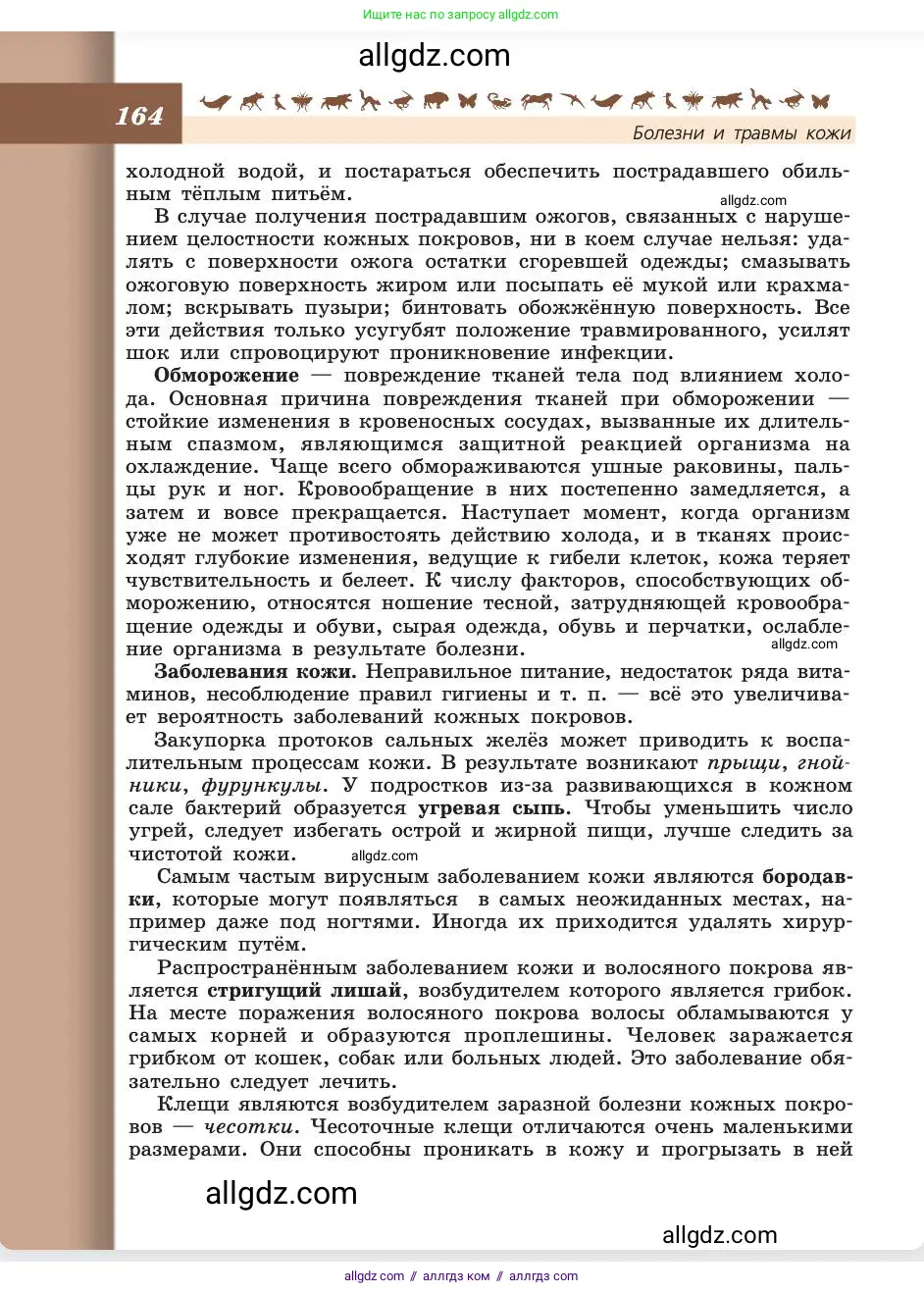 Биология, 8 класс Учебник, авторы: Пасечник Владимир Васильевич, Каменский Андрей Александрович, Швецов Глеб Геннадьевич, издательство Просвещение, Москва, 2019, страница 164