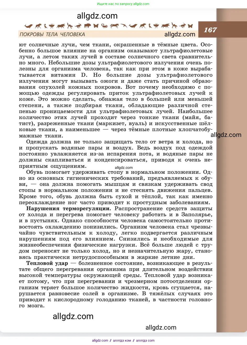 Биология, 8 класс Учебник, авторы: Пасечник Владимир Васильевич, Каменский Андрей Александрович, Швецов Глеб Геннадьевич, издательство Просвещение, Москва, 2019, страница 167