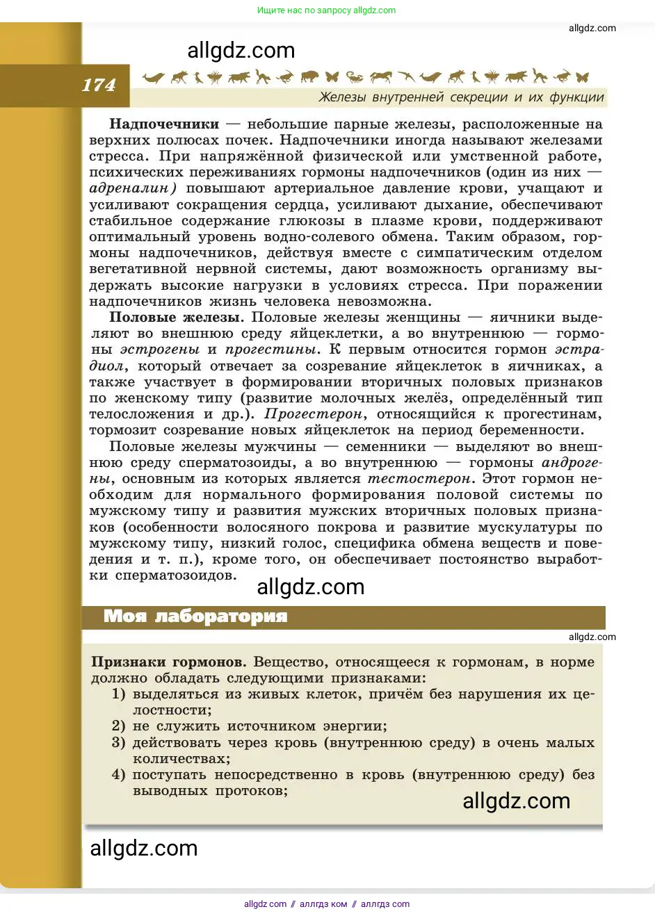 Биология, 8 класс Учебник, авторы: Пасечник Владимир Васильевич, Каменский Андрей Александрович, Швецов Глеб Геннадьевич, издательство Просвещение, Москва, 2019, страница 174
