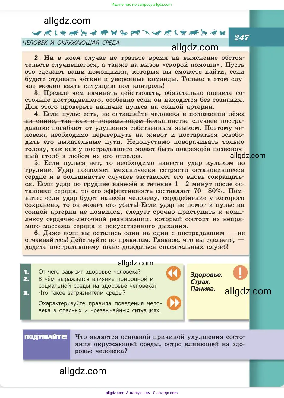 Биология, 8 класс Учебник, авторы: Пасечник Владимир Васильевич, Каменский Андрей Александрович, Швецов Глеб Геннадьевич, издательство Просвещение, Москва, 2019, страница 247