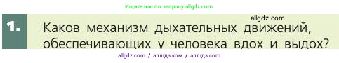 Биология, 8 класс Учебник, авторы: Пасечник Владимир Васильевич, Каменский Андрей Александрович, Швецов Глеб Геннадьевич, издательство Просвещение, Москва, 2019, страница 97, номер 1, Условие