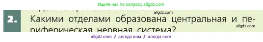 Биология, 8 класс Учебник, авторы: Пасечник Владимир Васильевич, Каменский Андрей Александрович, Швецов Глеб Геннадьевич, издательство Просвещение, Москва, 2019, страница 179, номер 2, Условие