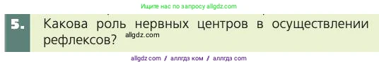 Биология, 8 класс Учебник, авторы: Пасечник Владимир Васильевич, Каменский Андрей Александрович, Швецов Глеб Геннадьевич, издательство Просвещение, Москва, 2019, страница 179, номер 5, Условие