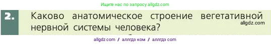 Биология, 8 класс Учебник, авторы: Пасечник Владимир Васильевич, Каменский Андрей Александрович, Швецов Глеб Геннадьевич, издательство Просвещение, Москва, 2019, страница 189, номер 2, Условие