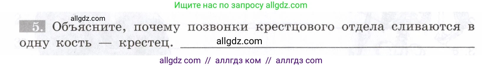Биология, 8 класс рабочая тетрадь, авторы: Пасечник Владимир Васильевич, Швецов Глеб Геннадьевич, издательство Просвещение, Москва, 2019, страница 24, номер 5, Условие