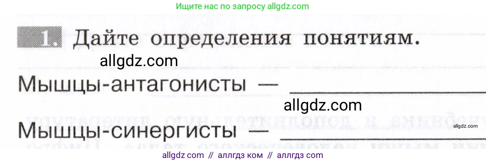 Биология, 8 класс рабочая тетрадь, авторы: Пасечник Владимир Васильевич, Швецов Глеб Геннадьевич, издательство Просвещение, Москва, 2019, страница 28, номер 1, Условие