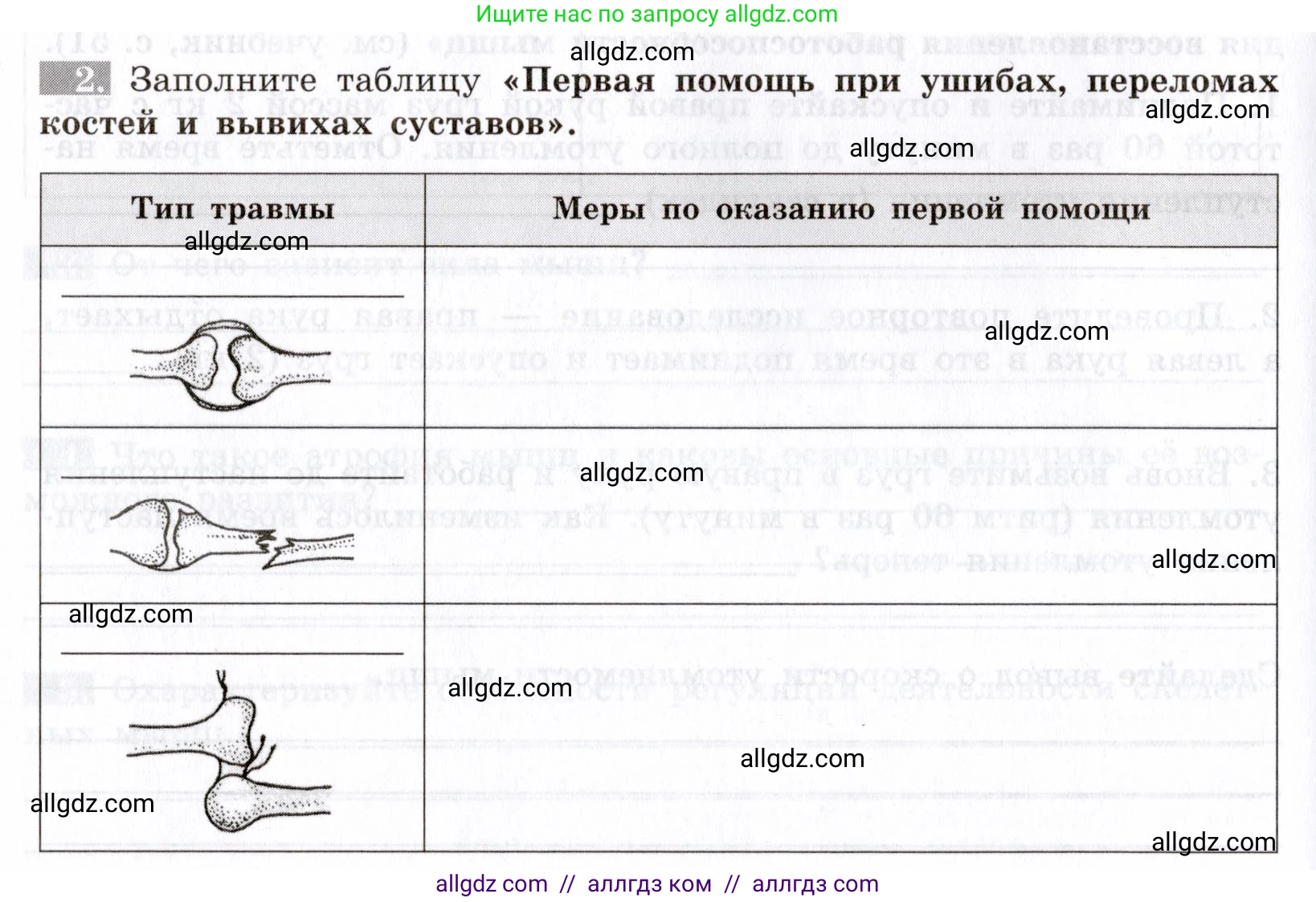 Биология, 8 класс рабочая тетрадь, авторы: Пасечник Владимир Васильевич, Швецов Глеб Геннадьевич, издательство Просвещение, Москва, 2019, страница 30, номер 2, Условие