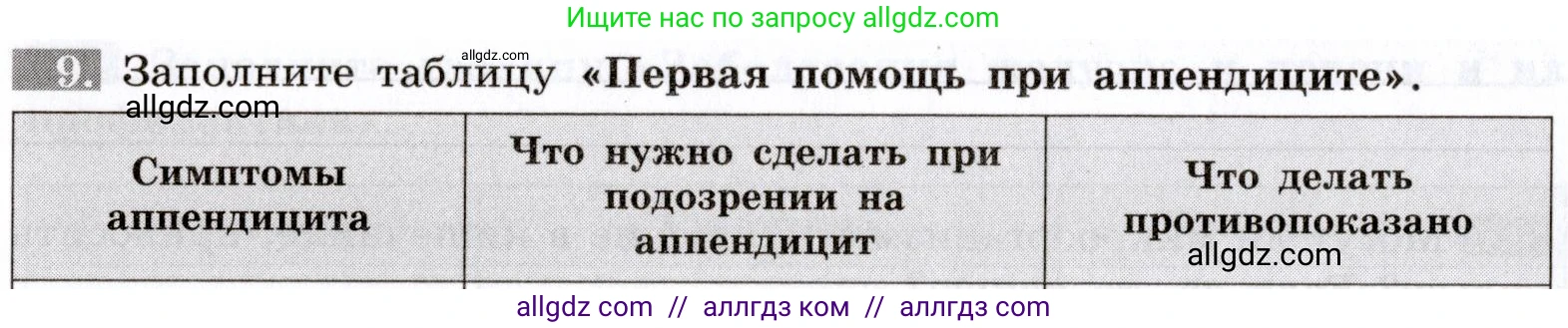 Биология, 8 класс рабочая тетрадь, авторы: Пасечник Владимир Васильевич, Швецов Глеб Геннадьевич, издательство Просвещение, Москва, 2019, страница 68, номер 9, Условие