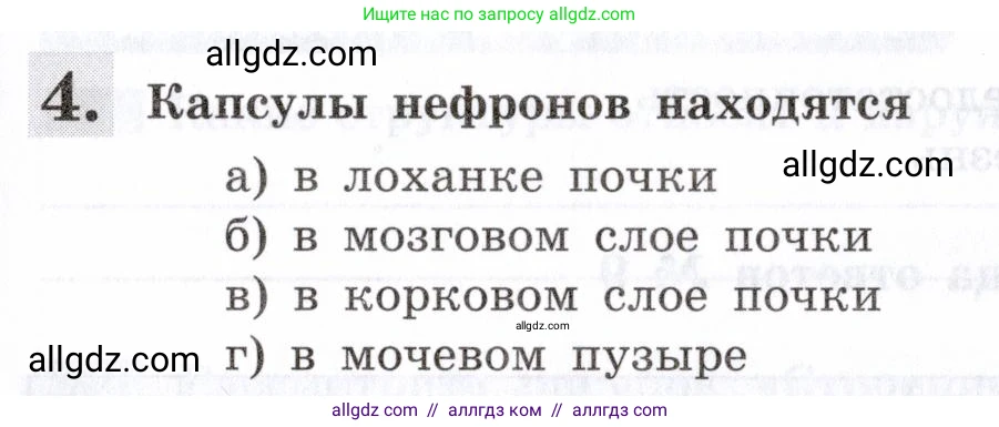Биология, 8 класс рабочая тетрадь, авторы: Пасечник Владимир Васильевич, Швецов Глеб Геннадьевич, издательство Просвещение, Москва, 2019, страница 85, номер 4, Условие