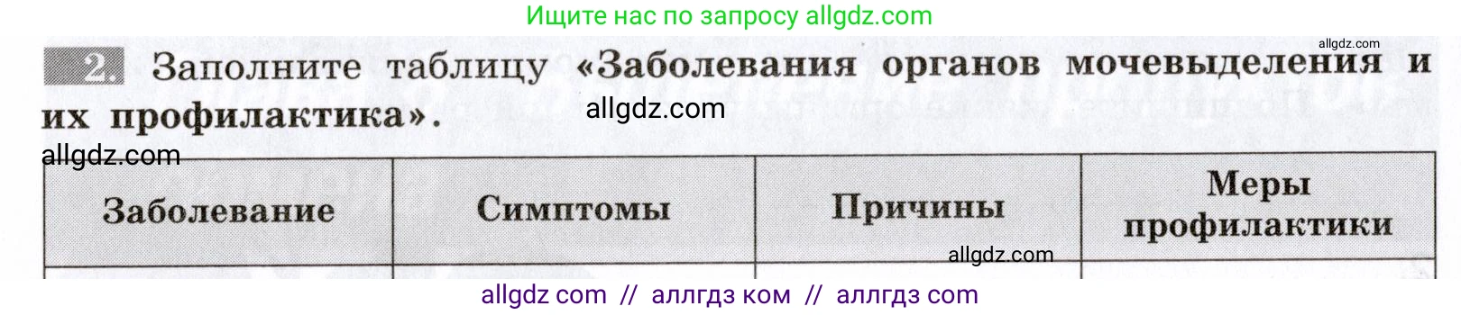Биология, 8 класс рабочая тетрадь, авторы: Пасечник Владимир Васильевич, Швецов Глеб Геннадьевич, издательство Просвещение, Москва, 2019, страница 84, номер 2, Условие