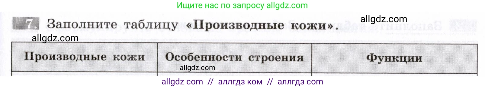 Биология, 8 класс рабочая тетрадь, авторы: Пасечник Владимир Васильевич, Швецов Глеб Геннадьевич, издательство Просвещение, Москва, 2019, страница 89, номер 7, Условие