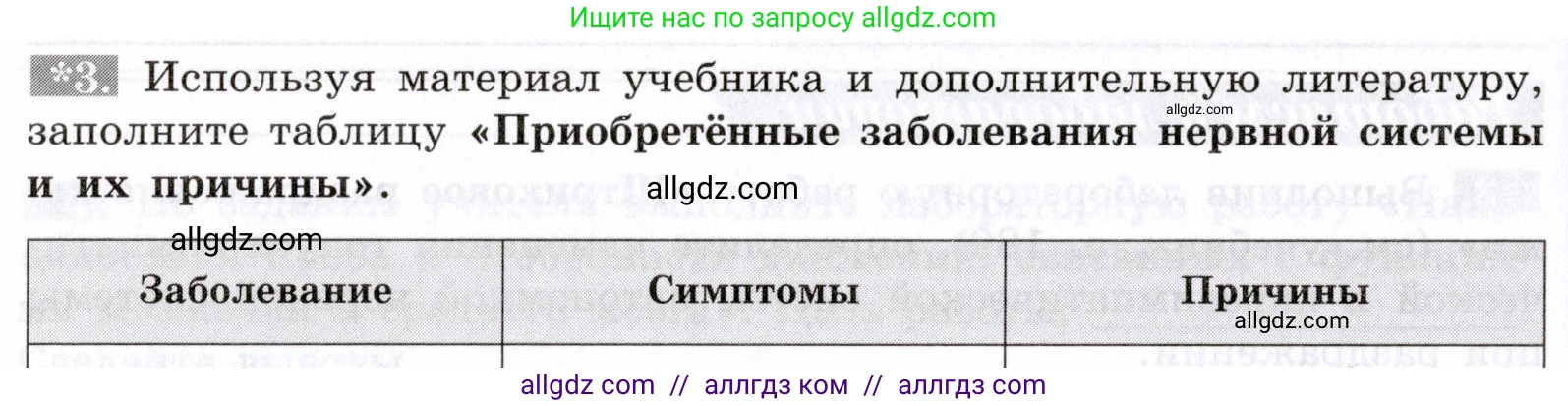 Биология, 8 класс рабочая тетрадь, авторы: Пасечник Владимир Васильевич, Швецов Глеб Геннадьевич, издательство Просвещение, Москва, 2019, страница 104, номер 3, Условие