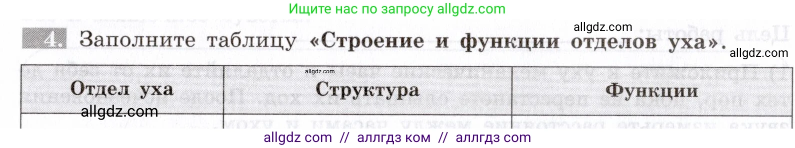 Биология, 8 класс рабочая тетрадь, авторы: Пасечник Владимир Васильевич, Швецов Глеб Геннадьевич, издательство Просвещение, Москва, 2019, страница 111, номер 4, Условие