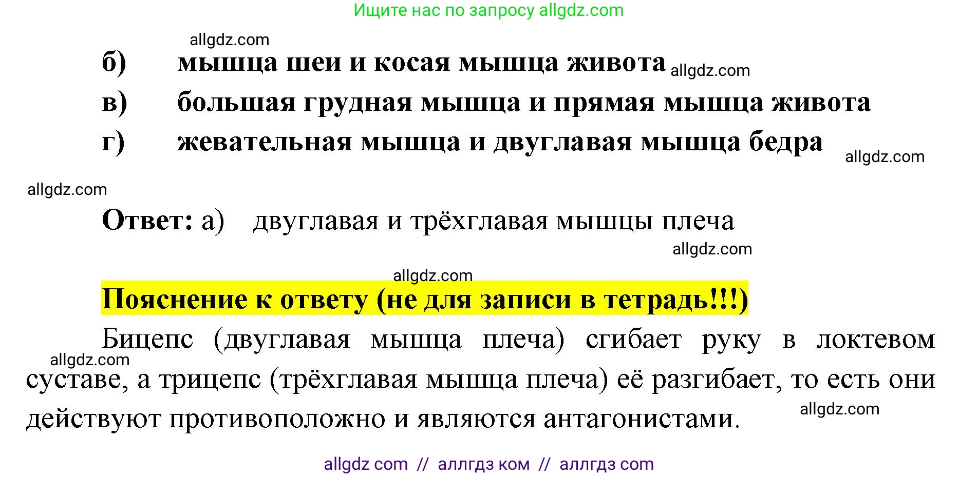 Биология, 8 класс рабочая тетрадь, авторы: Пасечник Владимир Васильевич, Швецов Глеб Геннадьевич, издательство Просвещение, Москва, 2019, страница 32, номер 8, Решение 1 (продолжение 2)