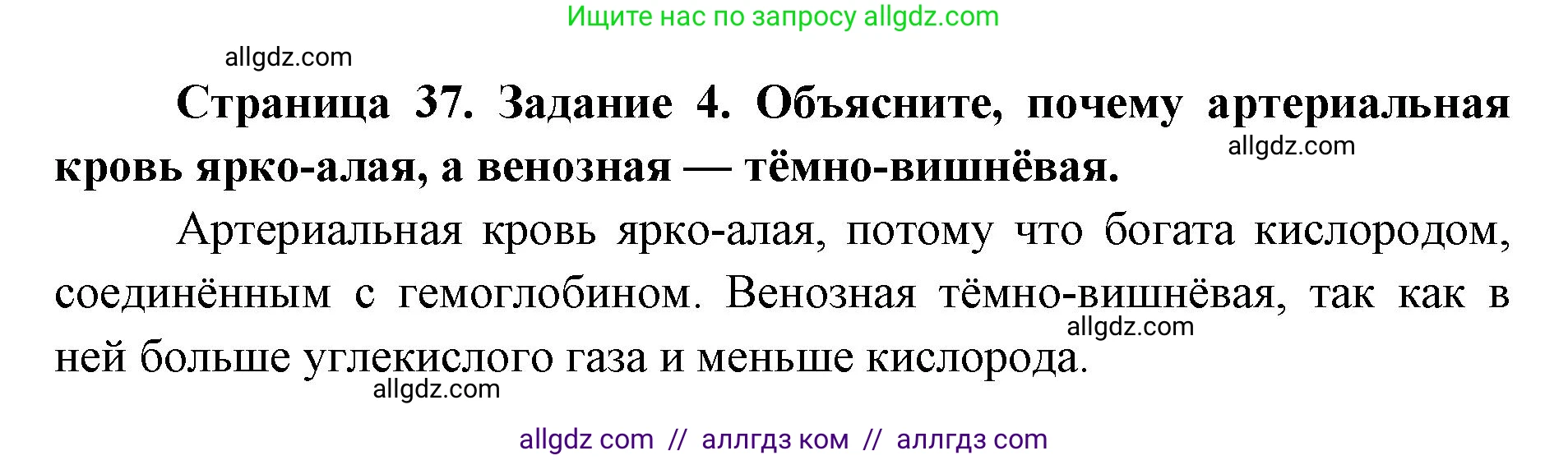 Биология, 8 класс рабочая тетрадь, авторы: Пасечник Владимир Васильевич, Швецов Глеб Геннадьевич, издательство Просвещение, Москва, 2019, страница 37, номер 4, Решение 1
