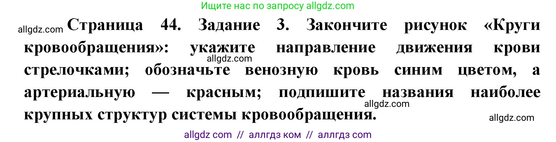 Биология, 8 класс рабочая тетрадь, авторы: Пасечник Владимир Васильевич, Швецов Глеб Геннадьевич, издательство Просвещение, Москва, 2019, страница 44, номер 3, Решение 1