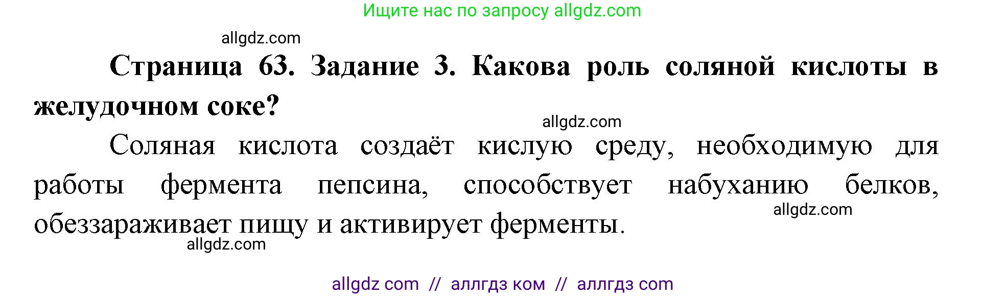 Биология, 8 класс рабочая тетрадь, авторы: Пасечник Владимир Васильевич, Швецов Глеб Геннадьевич, издательство Просвещение, Москва, 2019, страница 63, номер 3, Решение 1