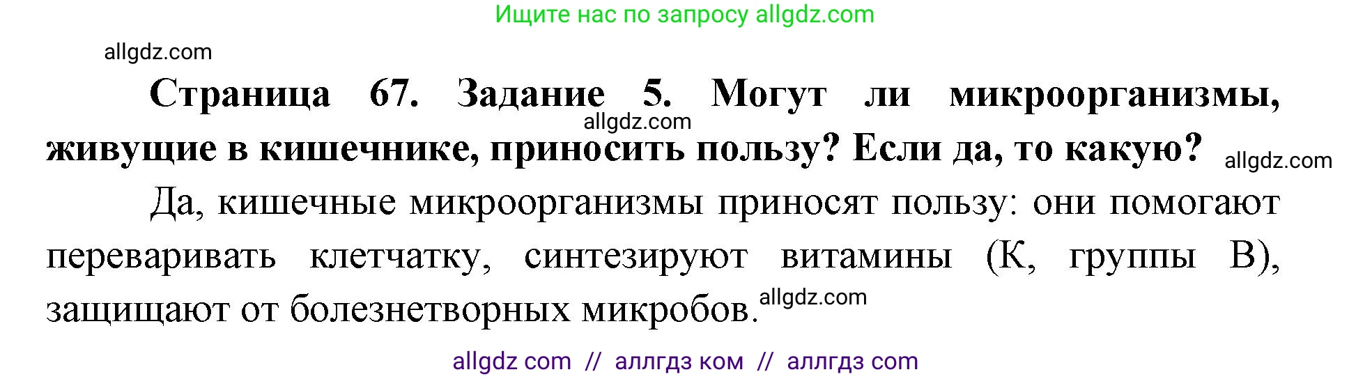 Биология, 8 класс рабочая тетрадь, авторы: Пасечник Владимир Васильевич, Швецов Глеб Геннадьевич, издательство Просвещение, Москва, 2019, страница 67, номер 5, Решение 1