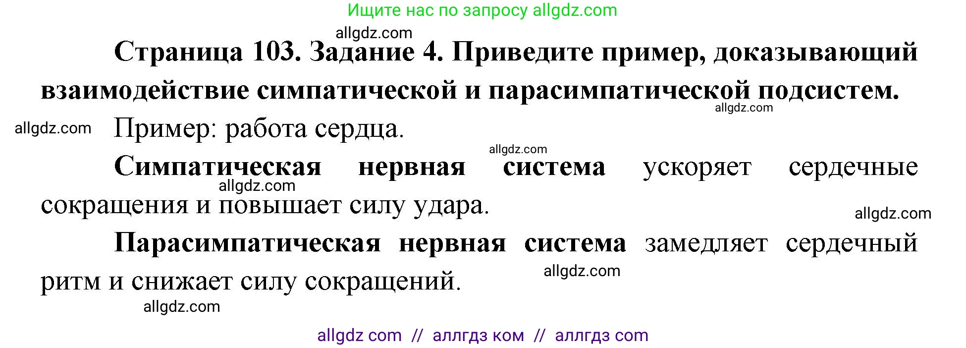 Биология, 8 класс рабочая тетрадь, авторы: Пасечник Владимир Васильевич, Швецов Глеб Геннадьевич, издательство Просвещение, Москва, 2019, страница 103, номер 4, Решение 1